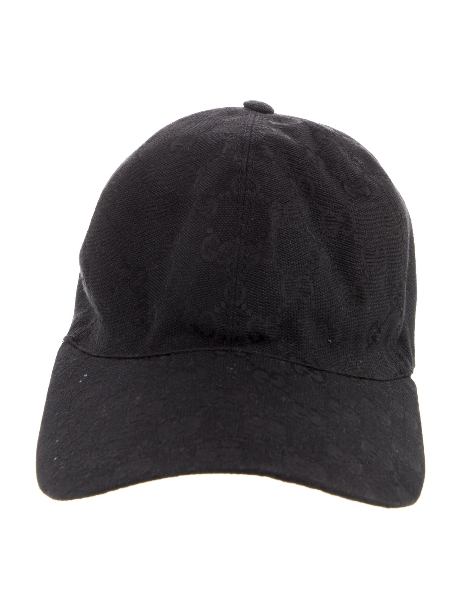 Gucci Black Cotton-Blend GG Pattern Print Baseball Cap