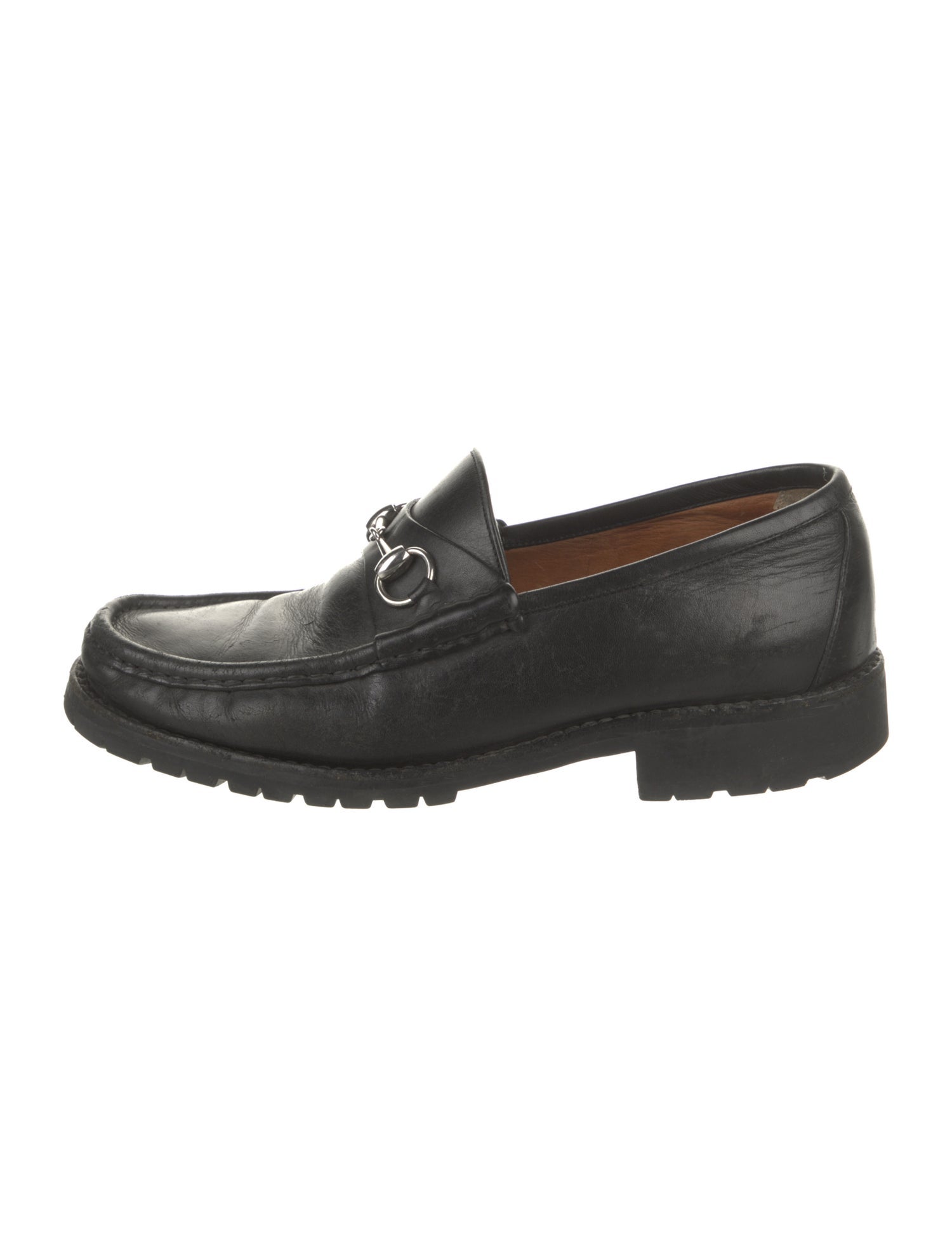 Gucci Horsebit Accent Leather Dress Loafers