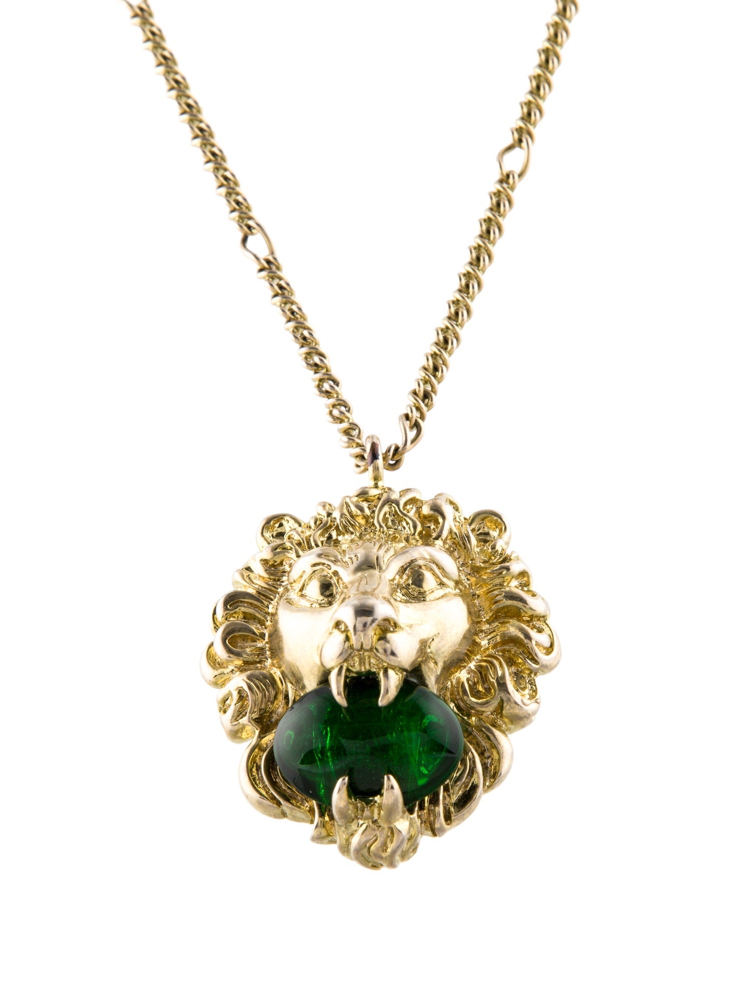 Gucci Lion Head Pendant Necklace