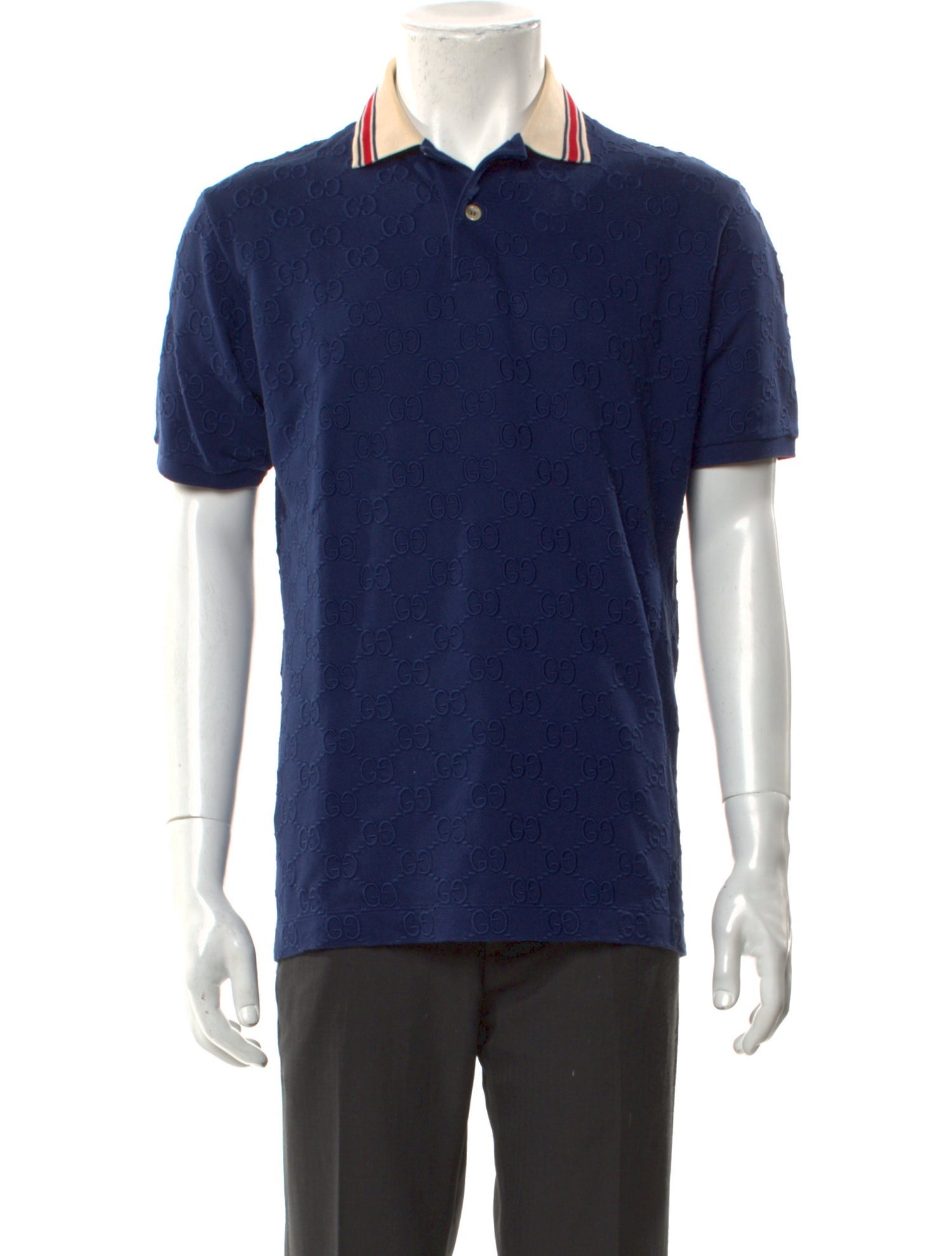 Gucci GG Logo Collar Polo Shirt