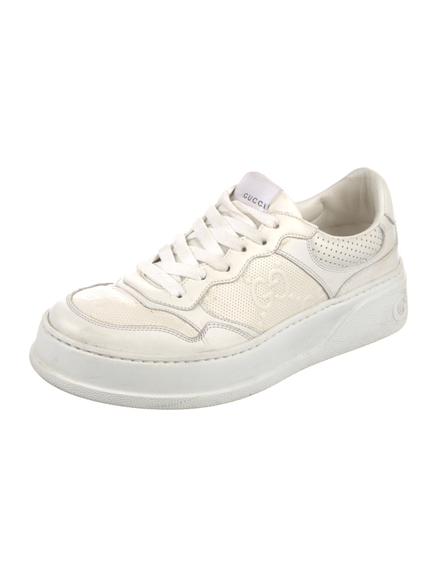 Gucci Interlocking G Logo Leather Sneakers