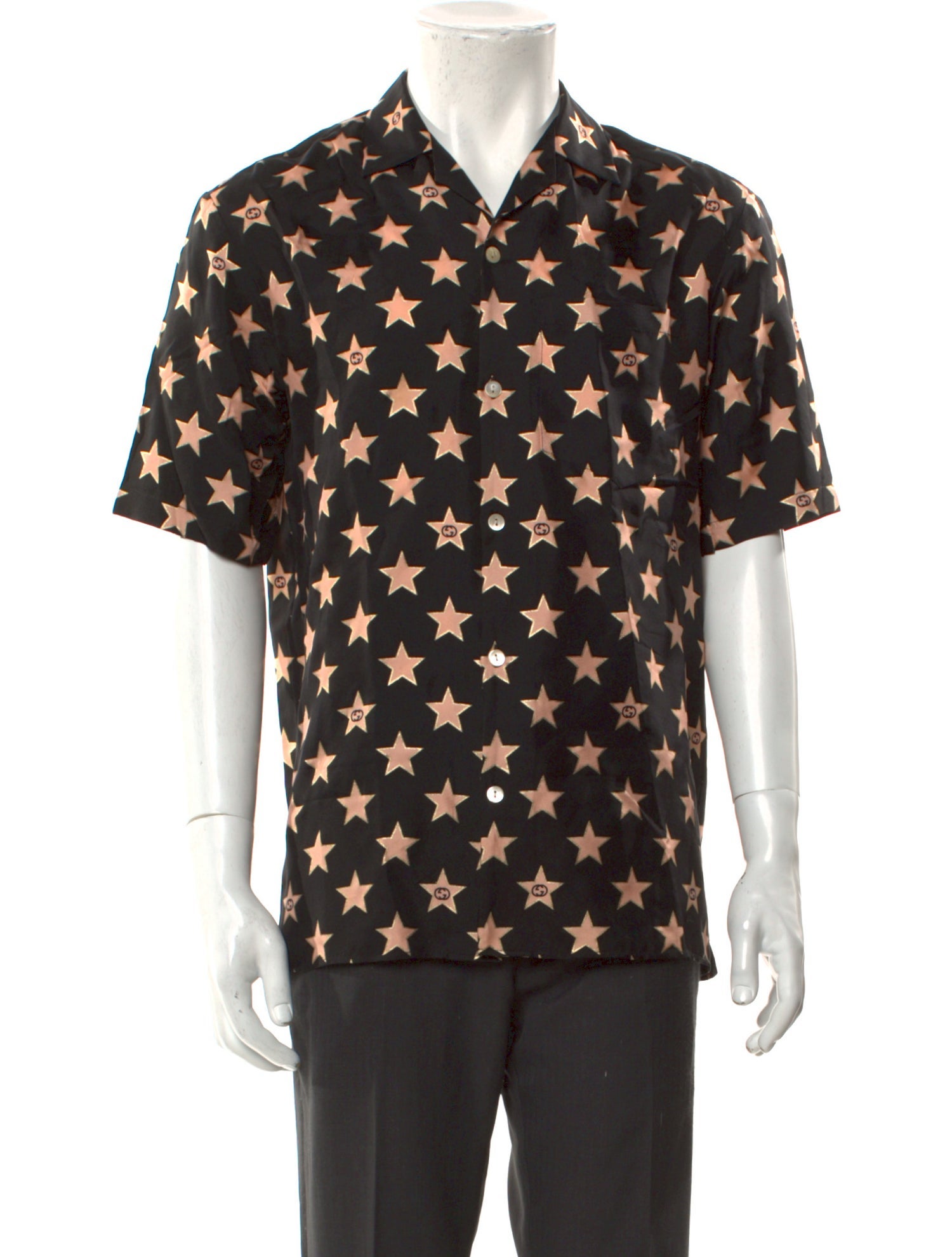 Gucci Interlocking G Logo Silk Shirt