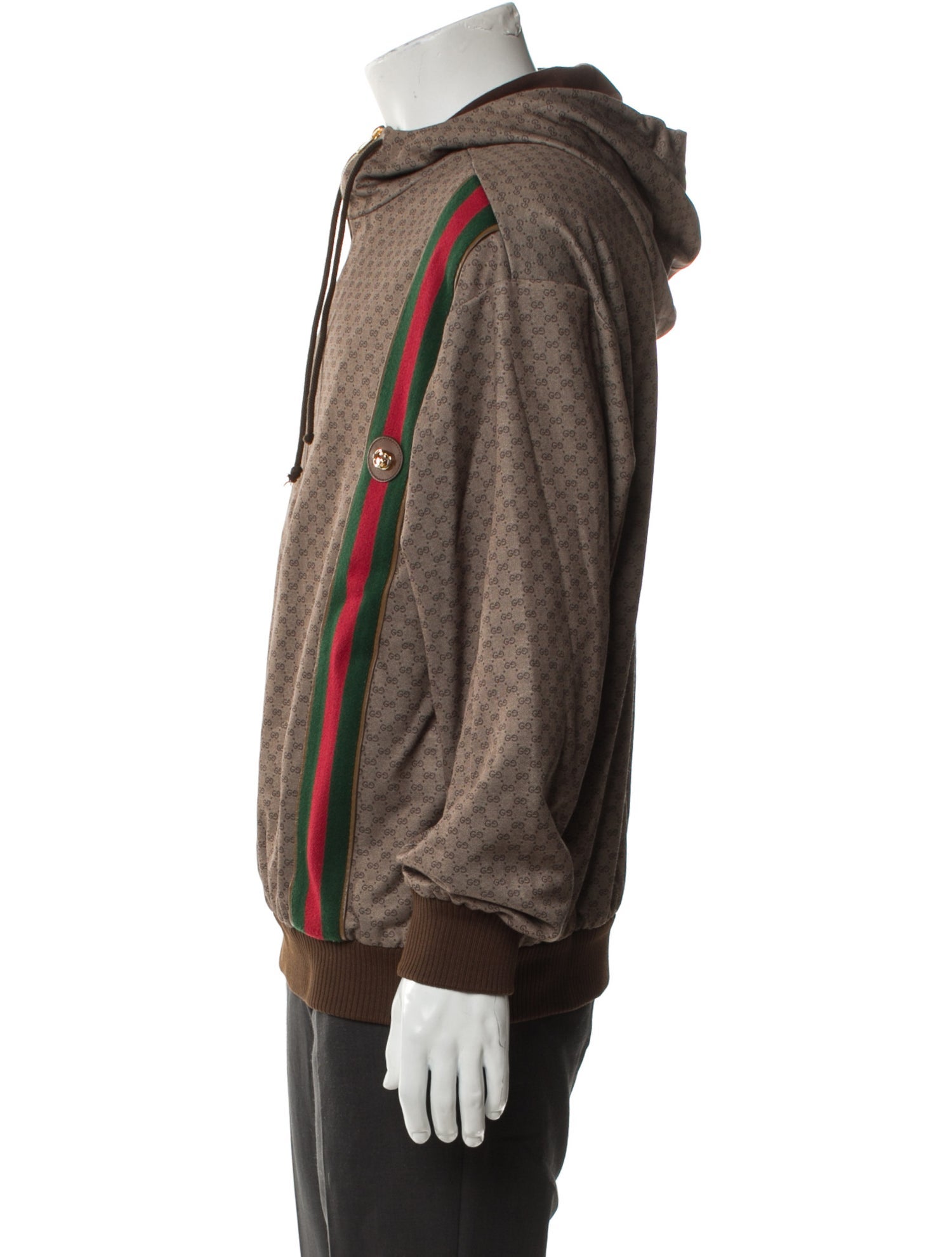 Gucci Web Accent Crew Neck Hoodie