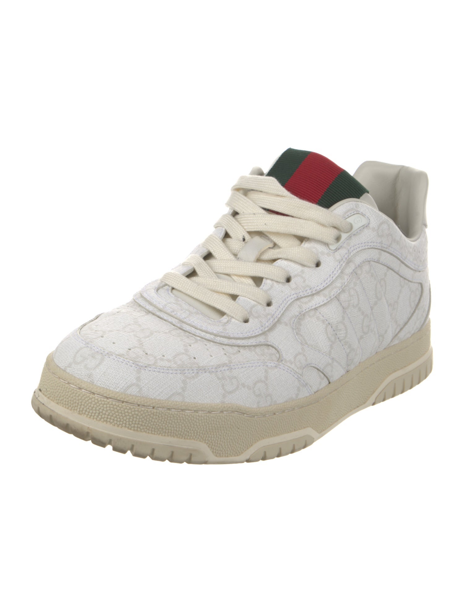 Gucci Web Accent Leather Sneakers