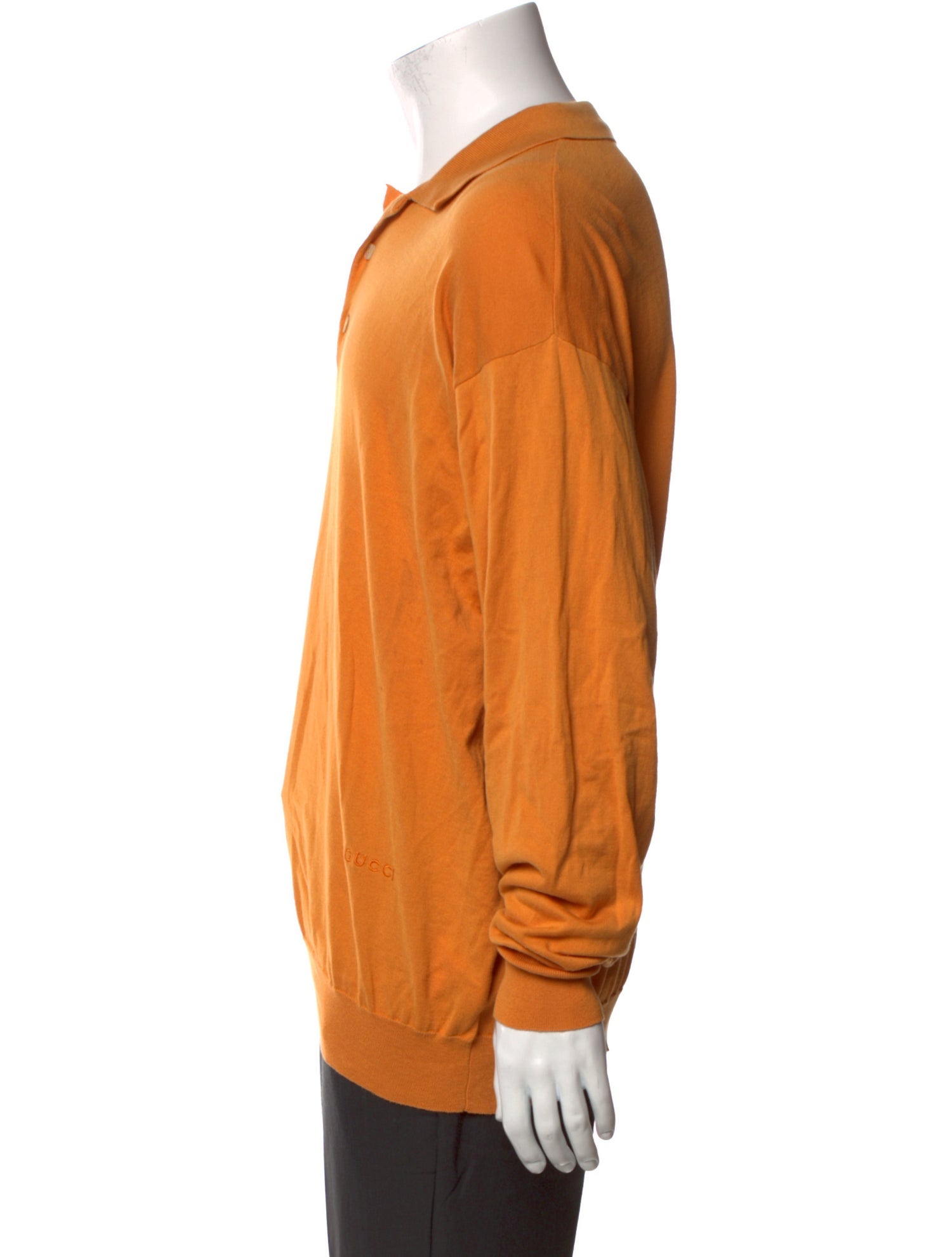 Gucci Mock Neck Long Sleeve Polo Sweater
