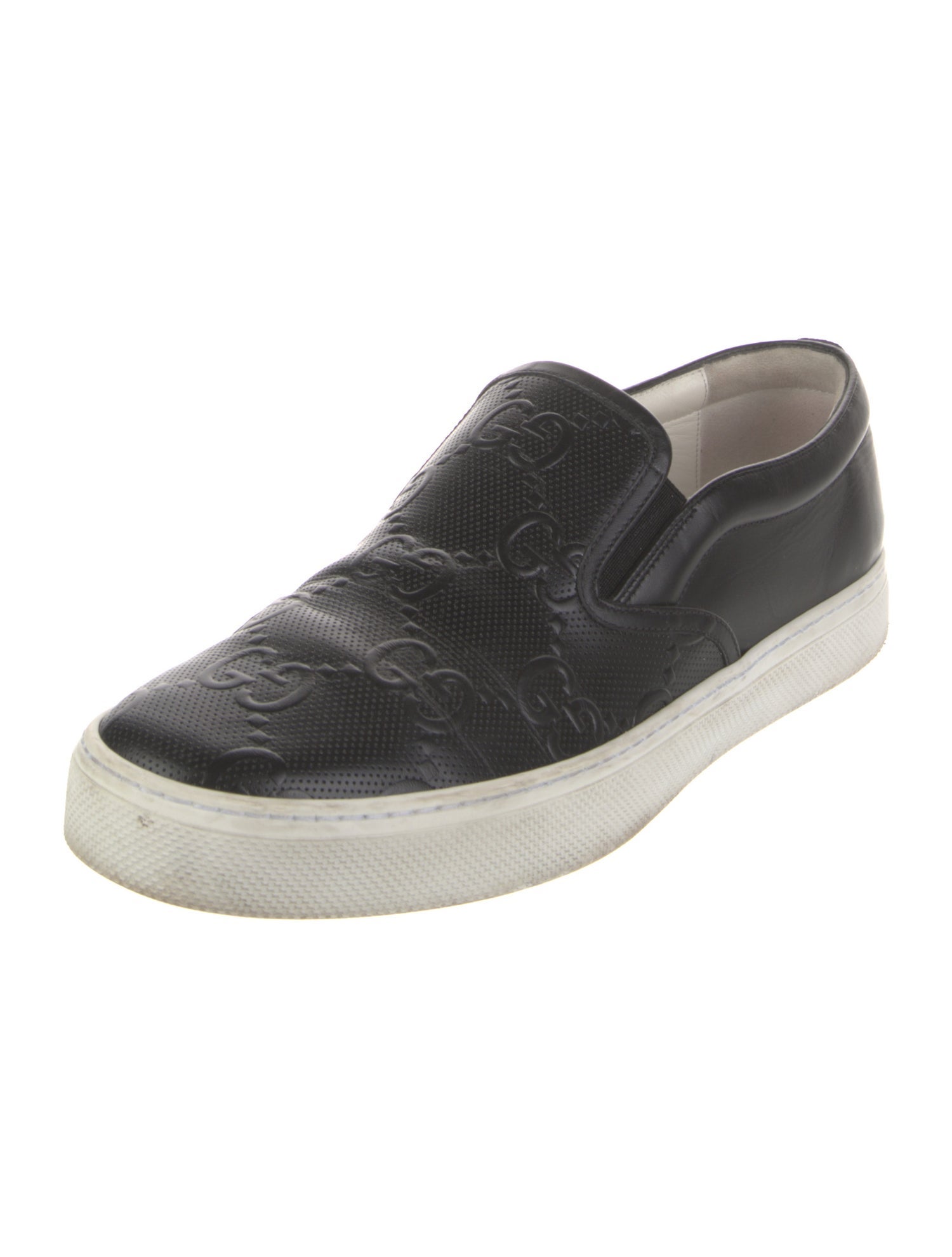 Gucci Web Accent Leather Sneakers