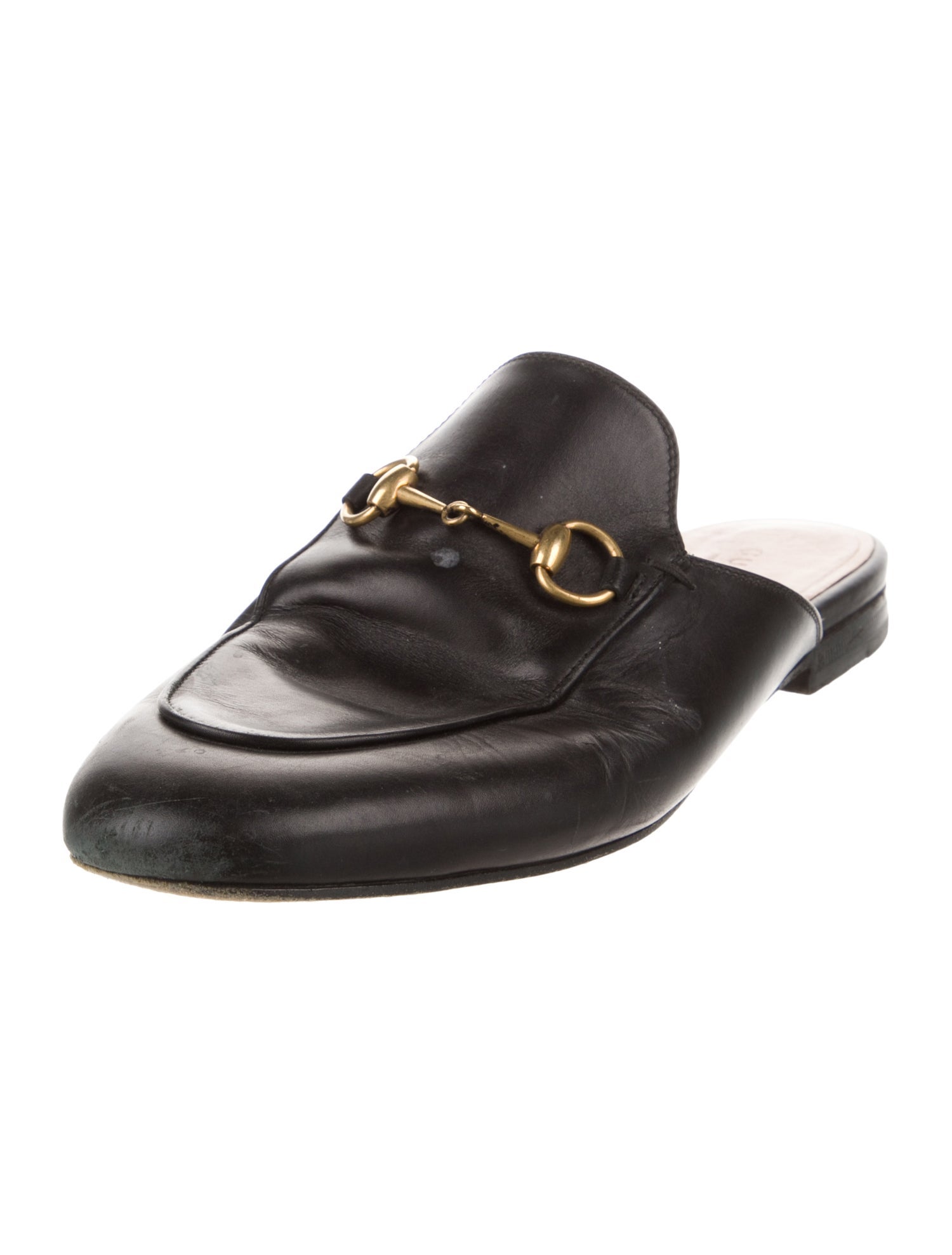 Gucci Horsebit Accent Leather Mules