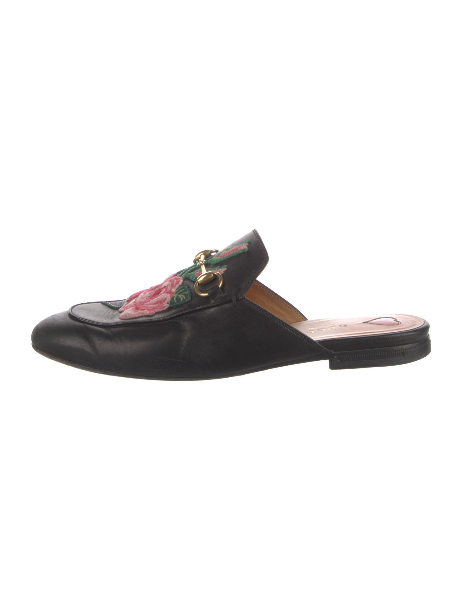 Gucci Leather Floral Print Mules