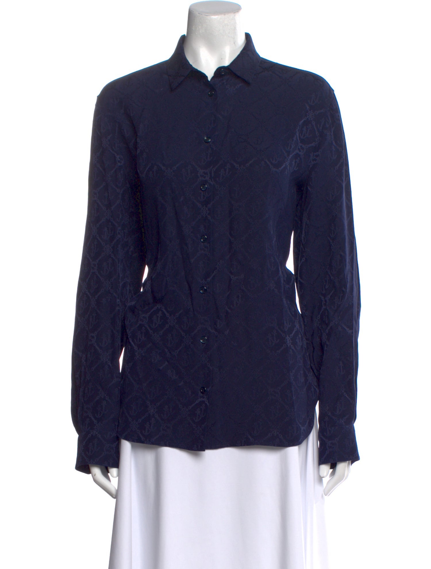 Gucci Silk Printed Button-Up Top