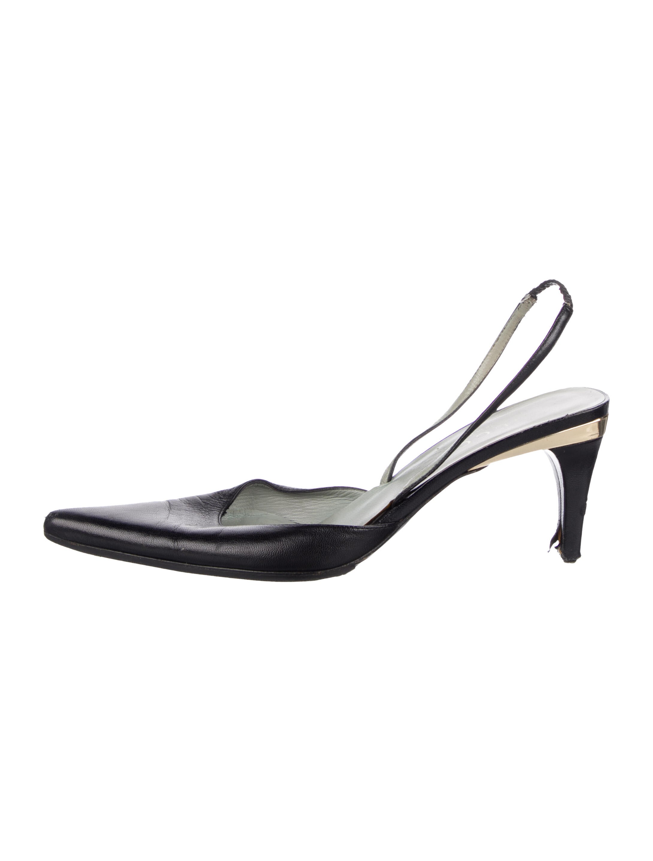 Gucci Leather Slingback Pumps