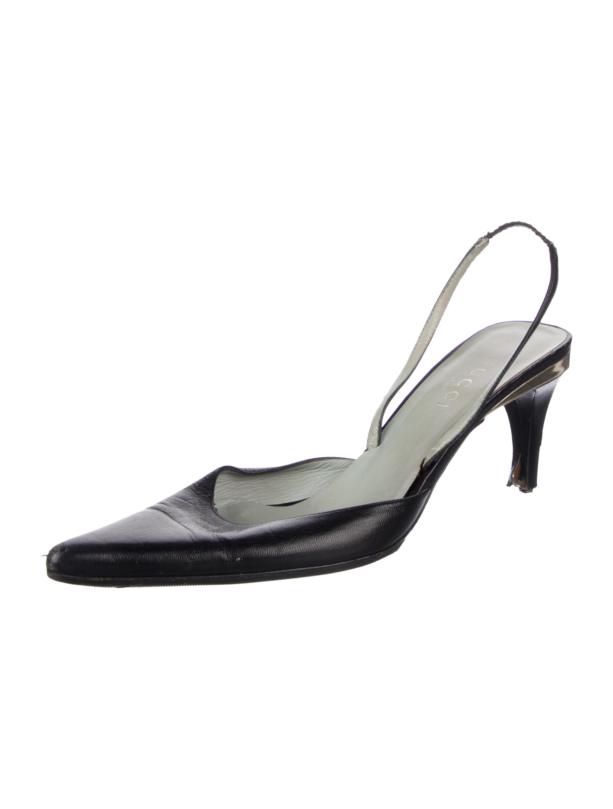 Gucci Leather Slingback Pumps