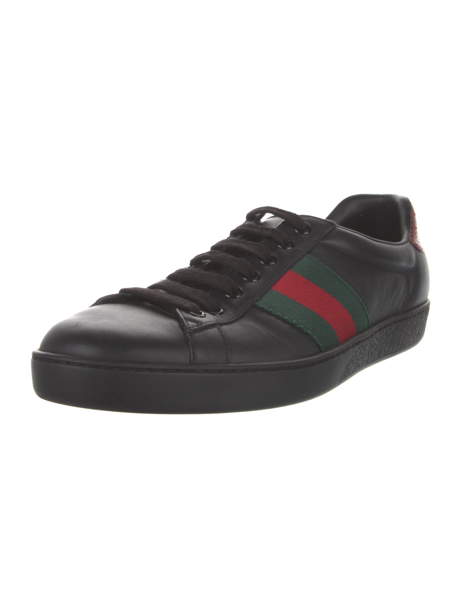 Gucci Web Accent Leather Sneakers