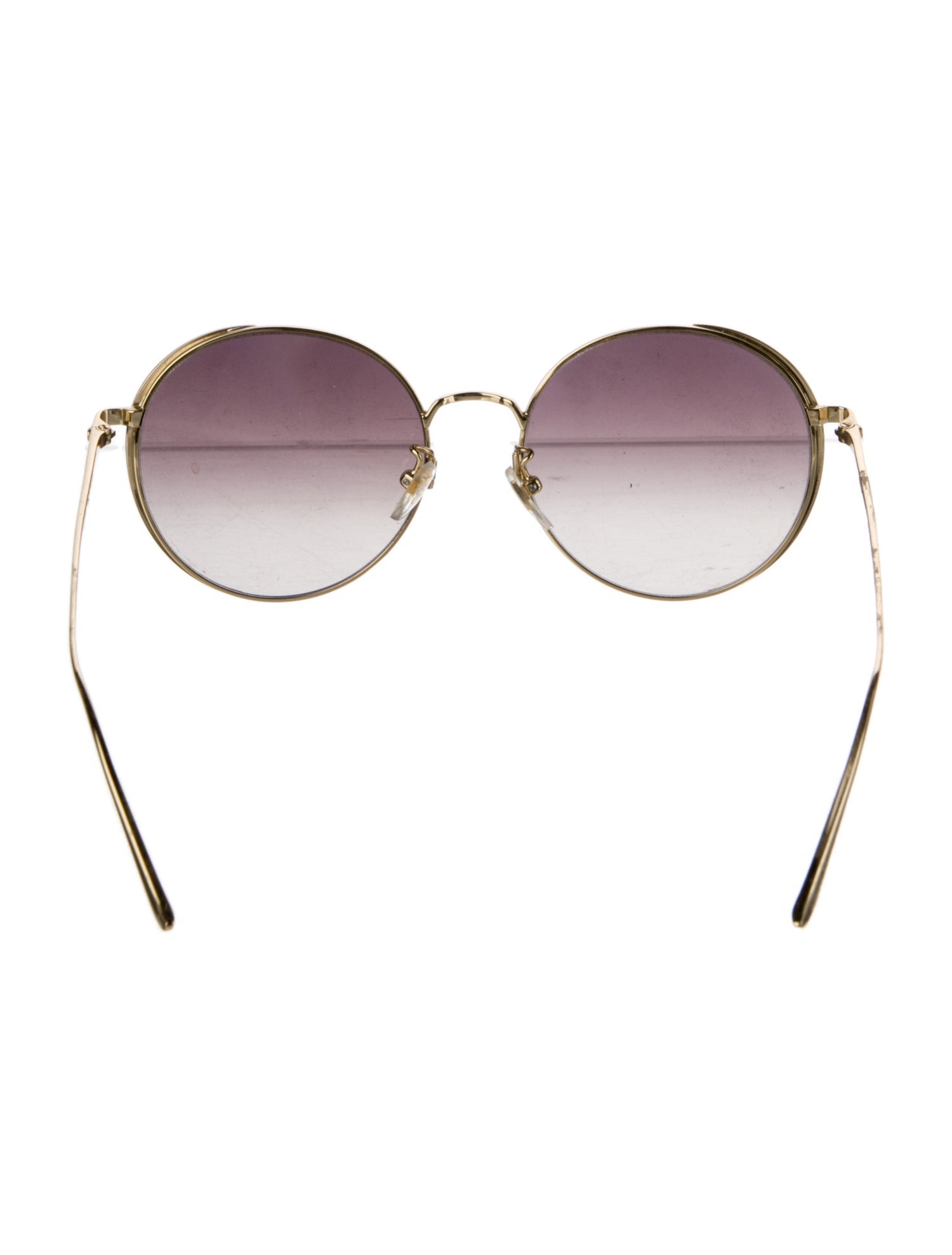 Gucci Web Accent Round Sunglasses