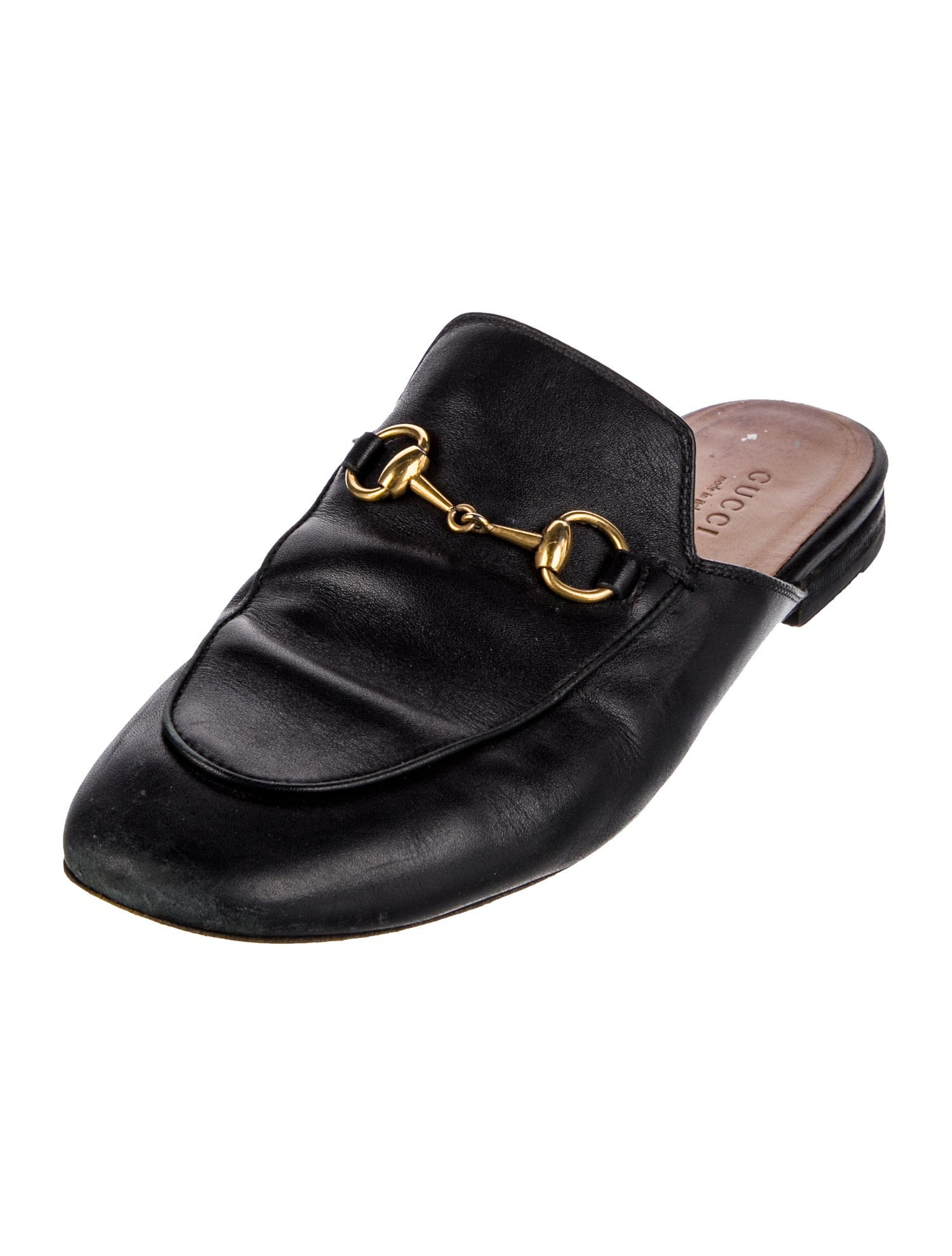 Gucci Horsebit Accent Leather Mules