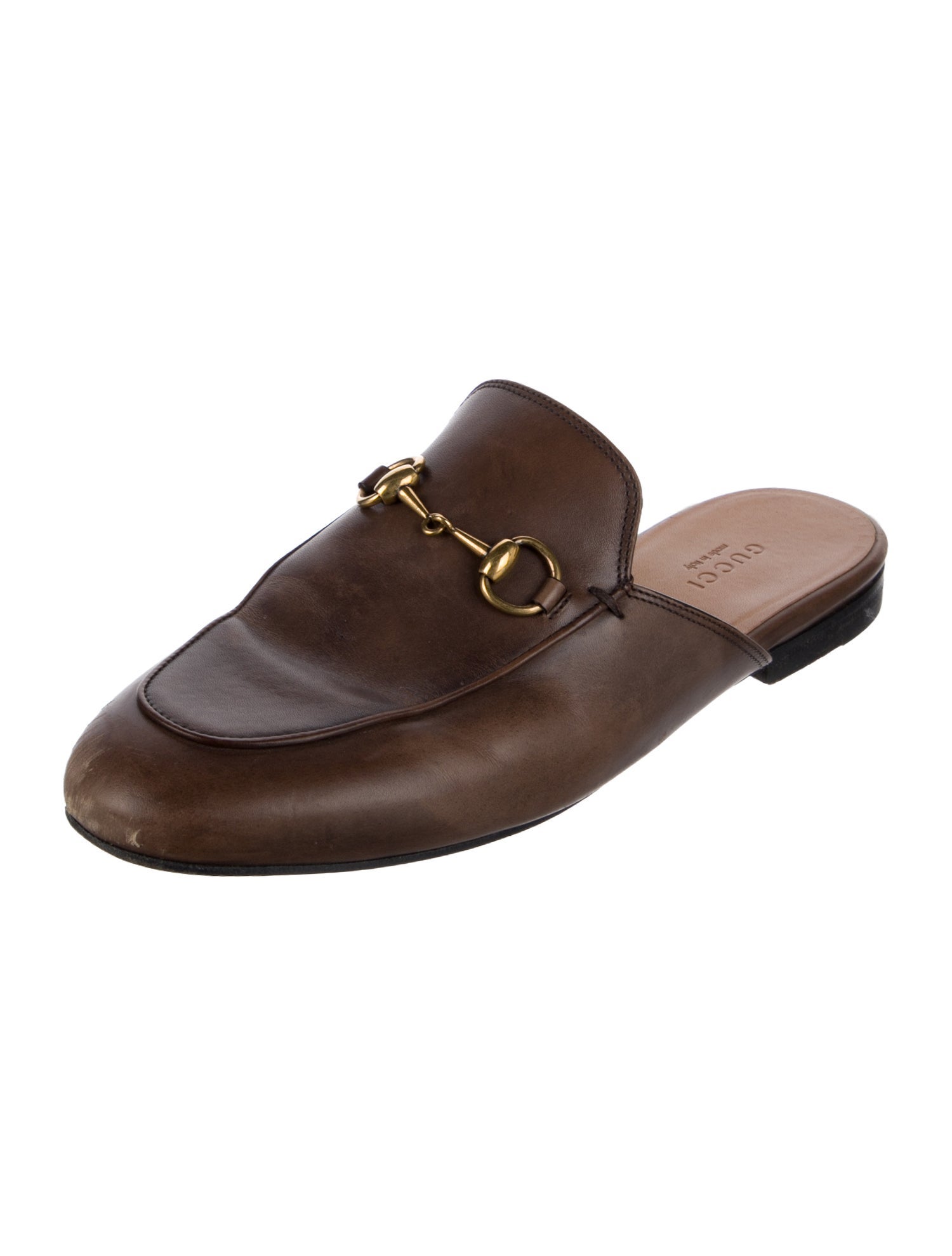 Gucci Horsebit Accent Leather Mules