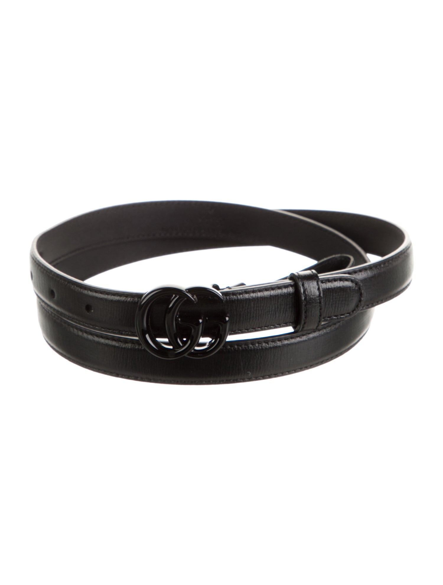 Gucci Double G Logo Skinny Belt