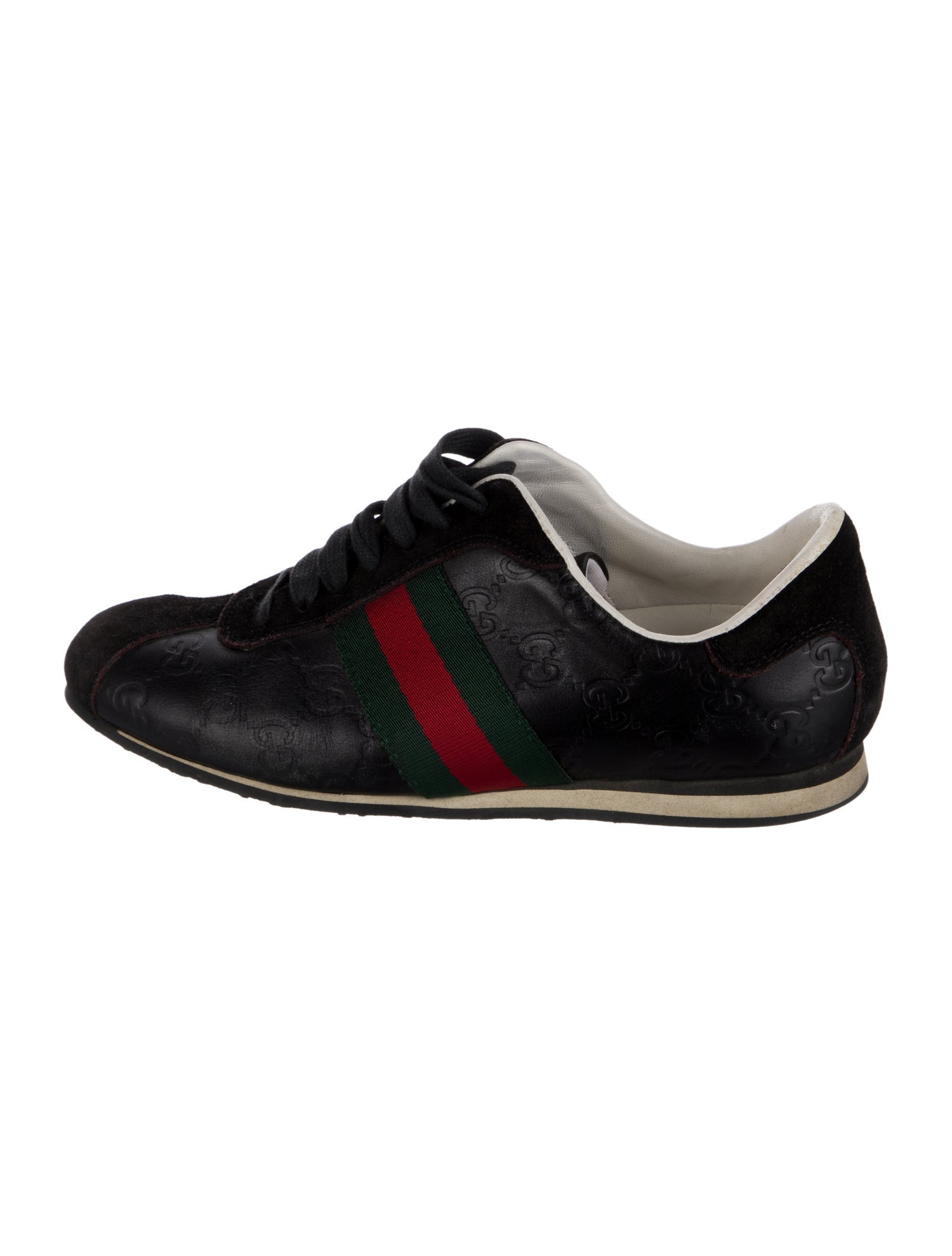 Gucci Vintage Web Accent Sneakers