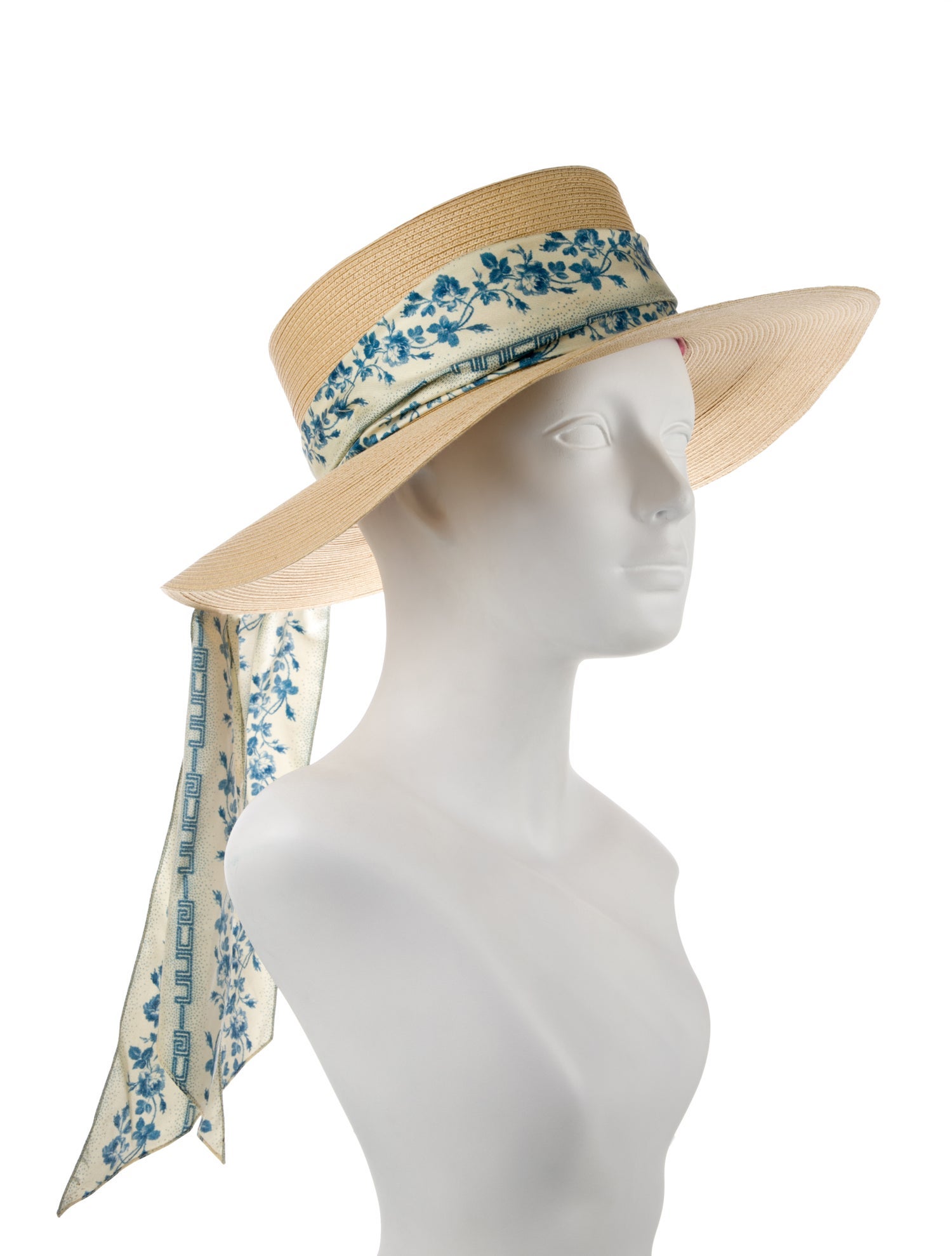 Gucci Straw Boater Hat Size M