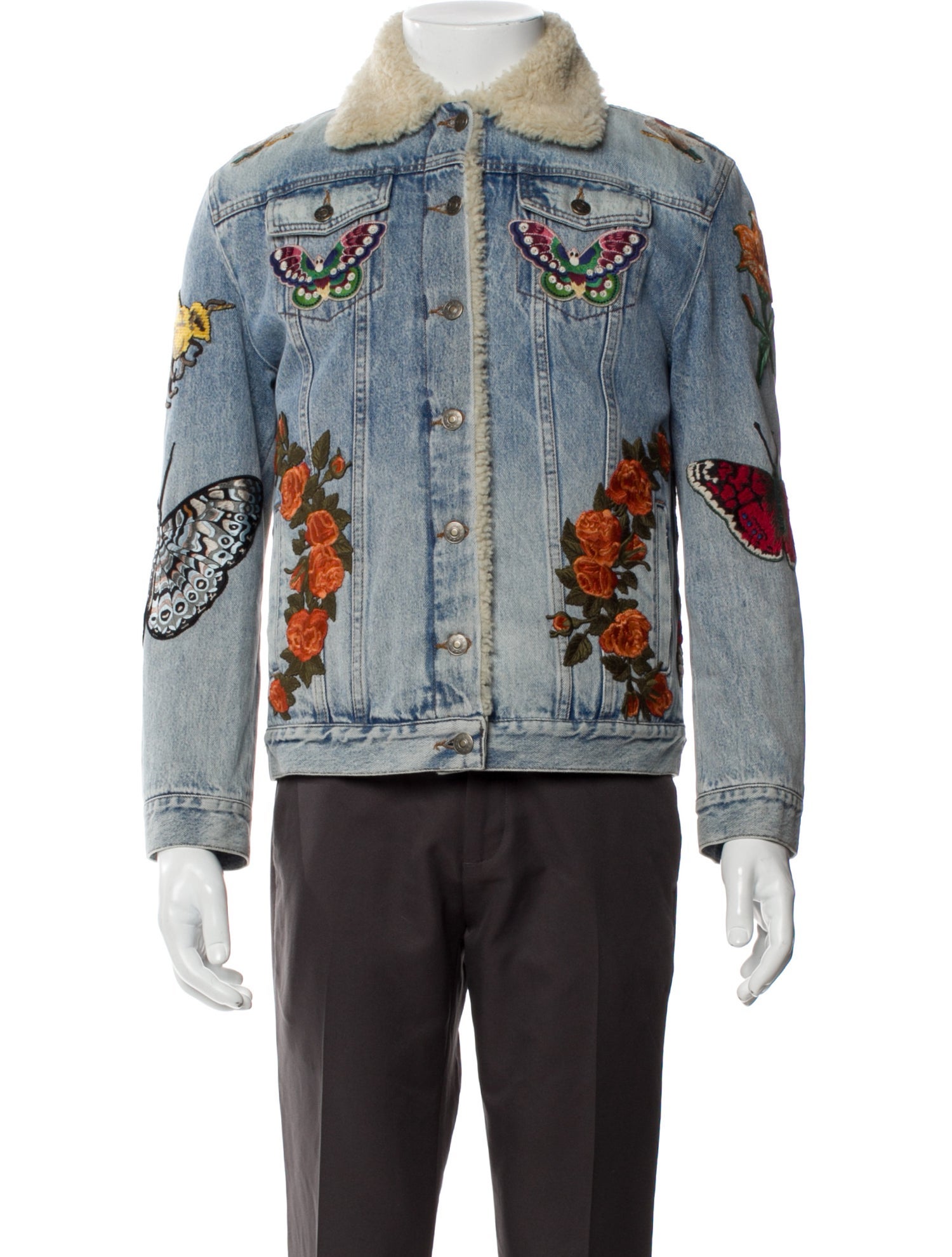 Gucci Graphic Print Denim Jacket
