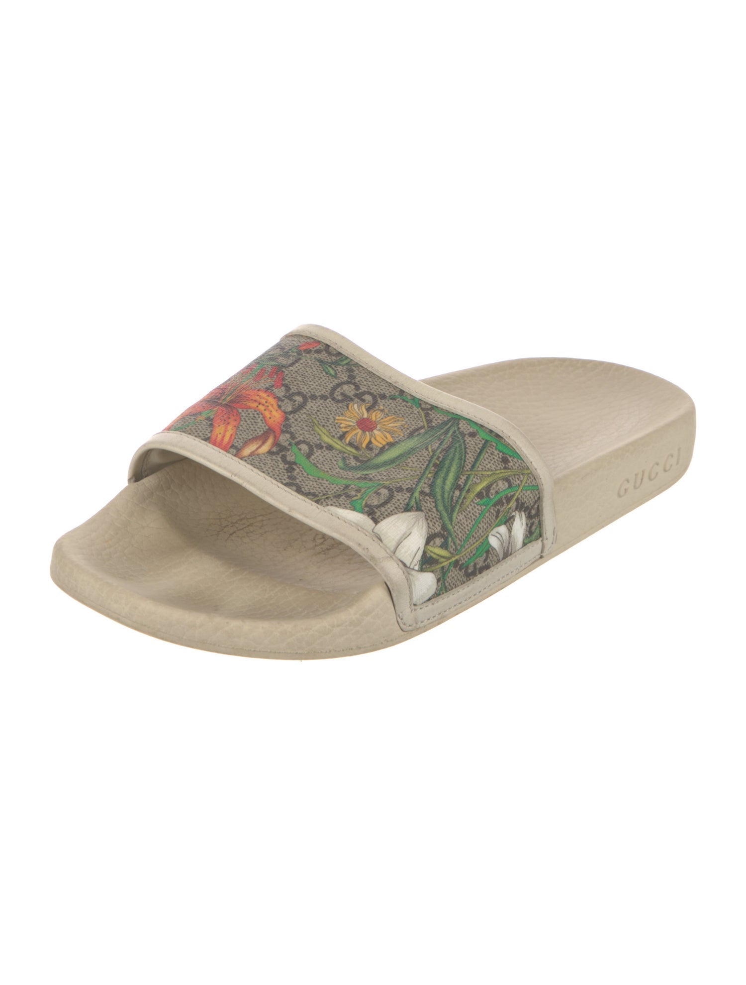 Gucci GG Flora Slides Flora Print Slides