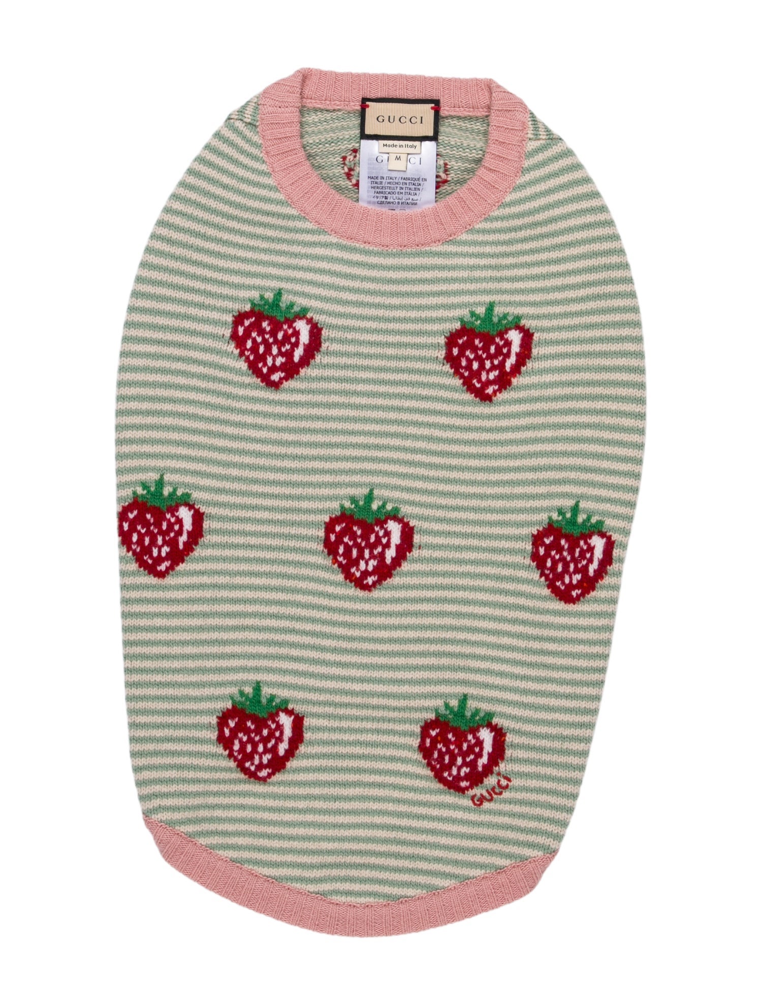 Gucci Strawberries Pet Sweater