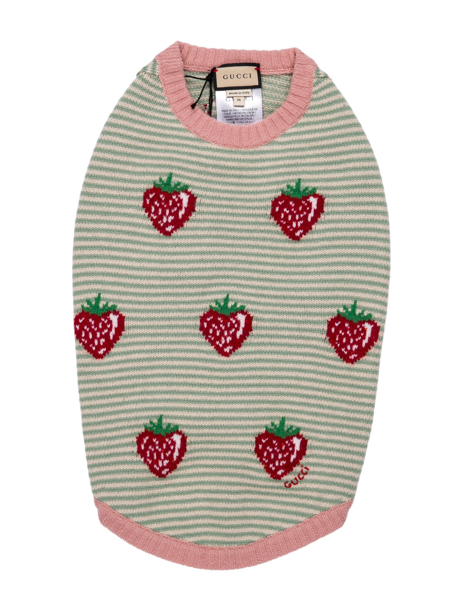 Gucci Strawberries Pet Sweater w/ Tags