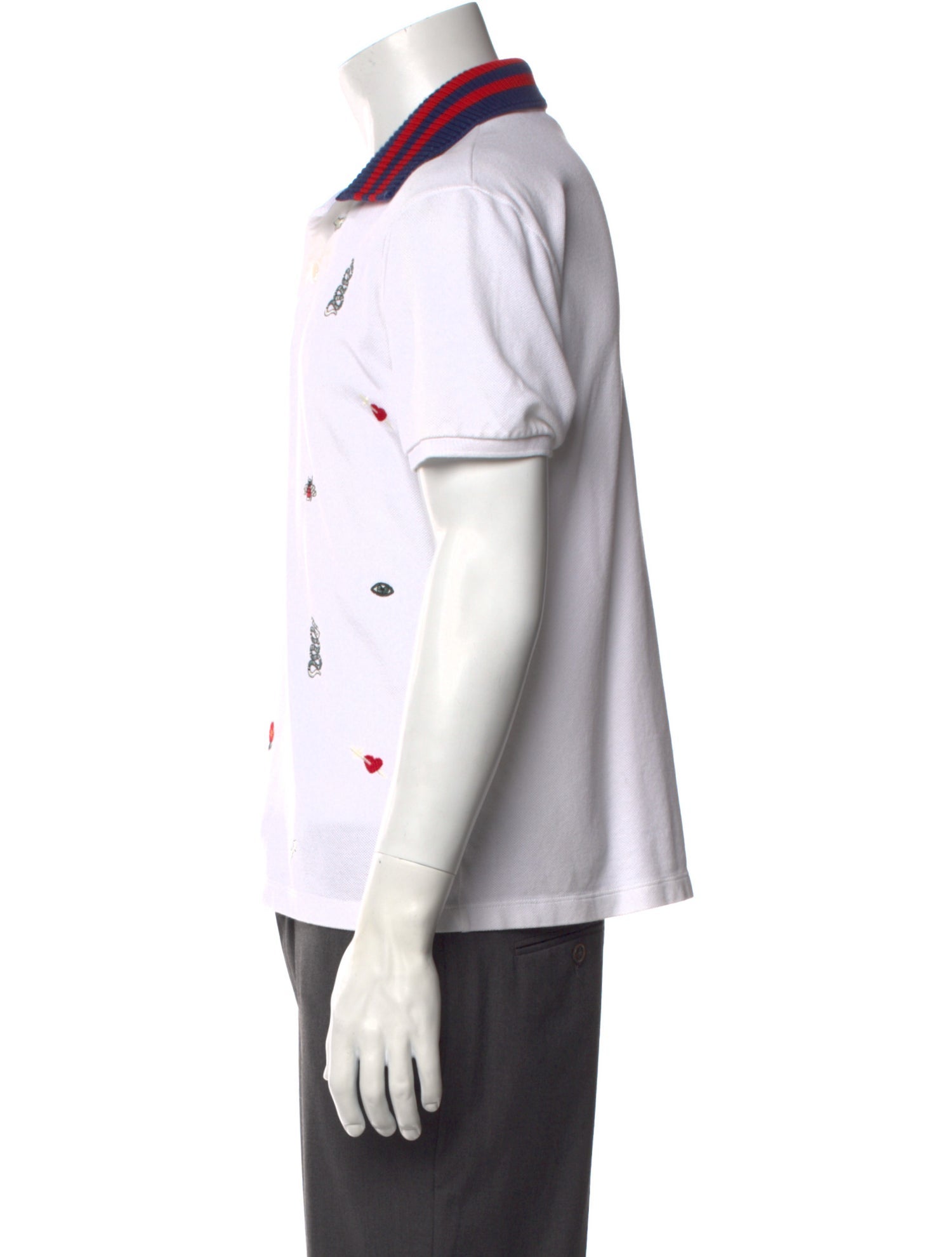 Gucci Sylvie Web Accent Crew Neck Polo Shirt