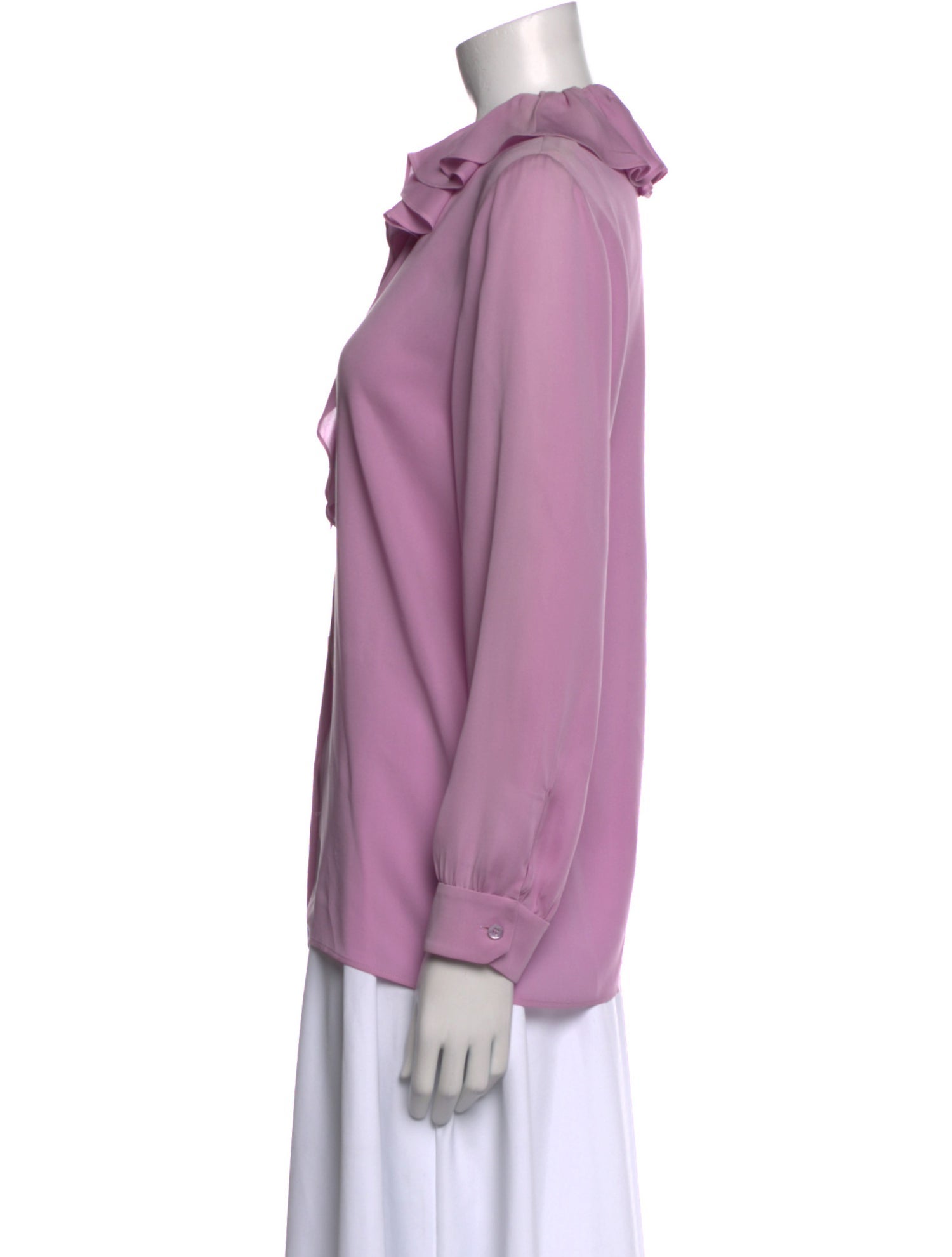 Gucci Silk Mock Neck Blouse