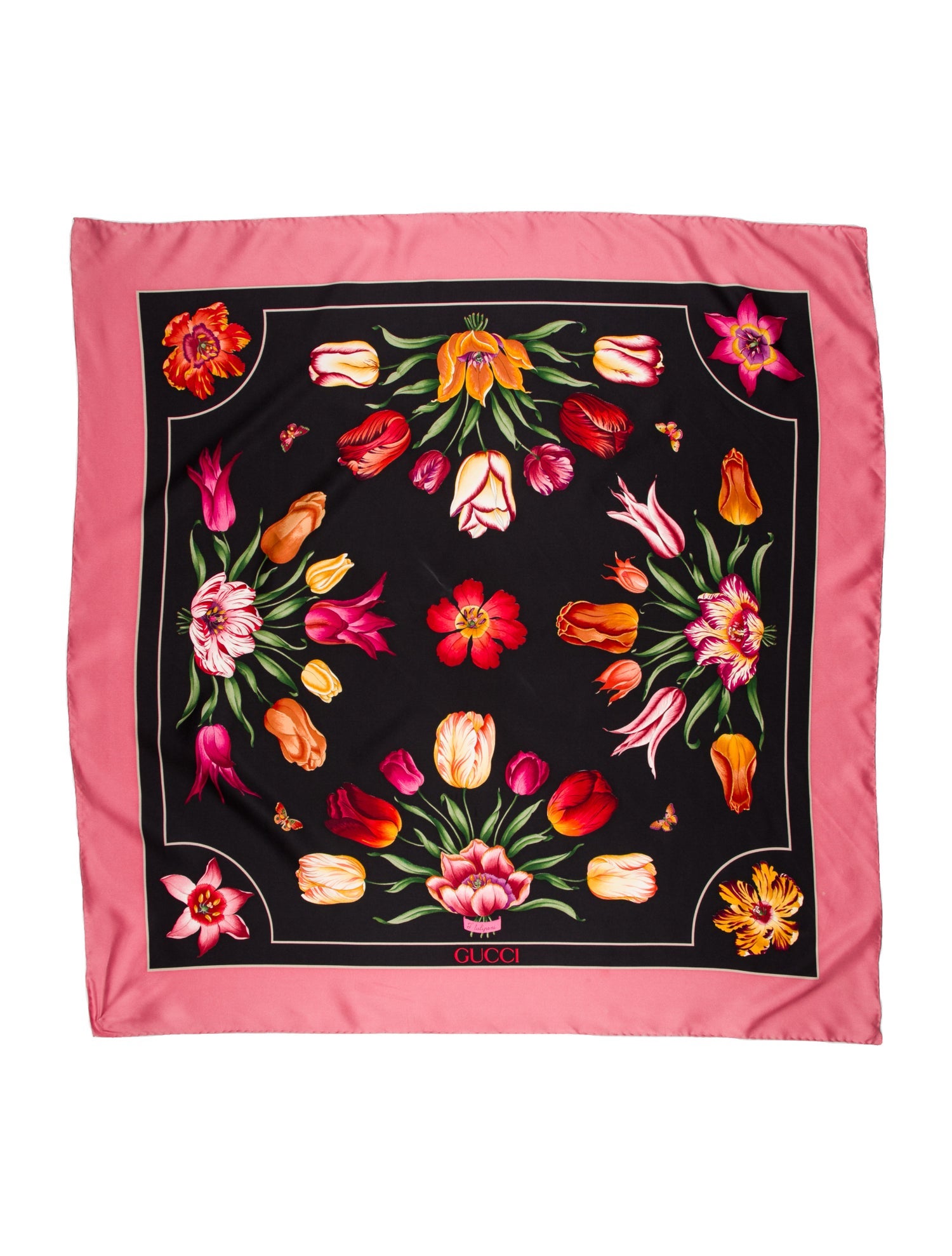 Gucci Silk Blooms Print Scarf
