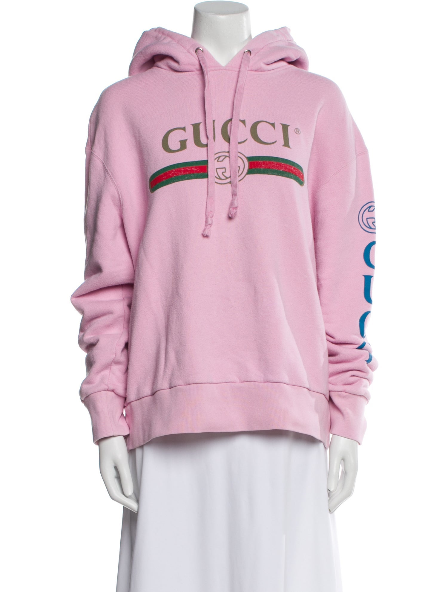 Gucci Graphic Print Crew Neck Hoodie