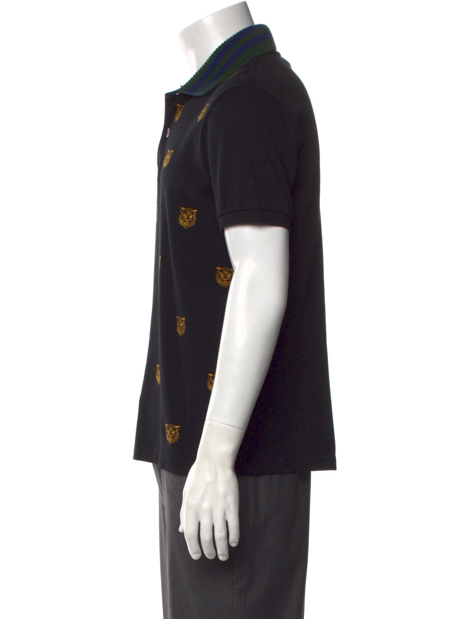 Gucci Printed Crew Neck Polo Shirt