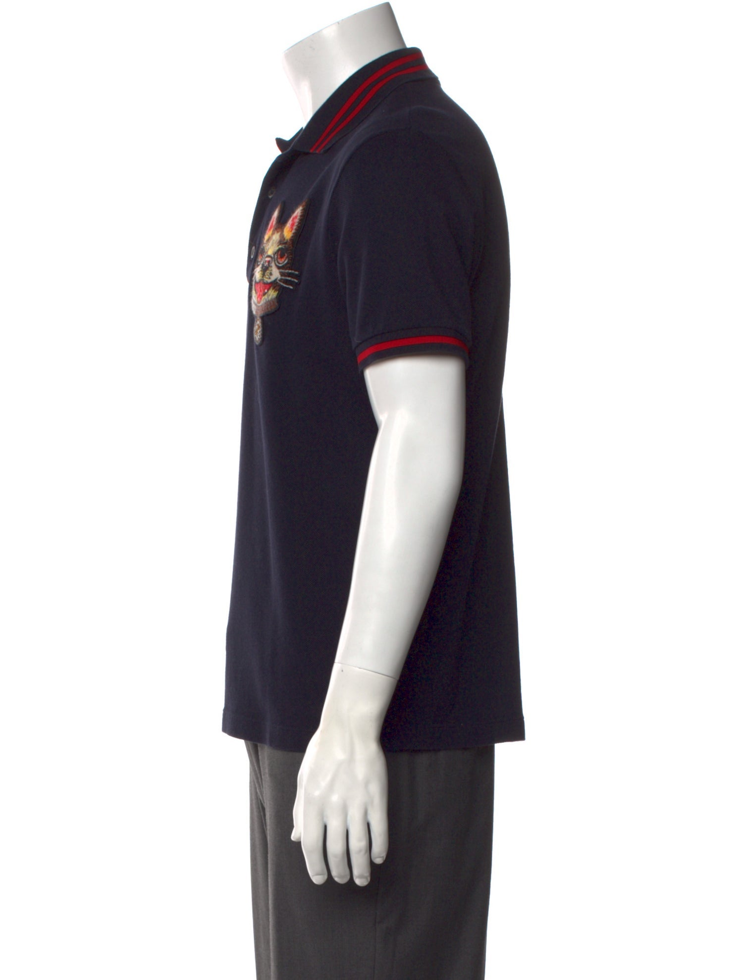 Gucci Graphic Print Crew Neck Polo Shirt