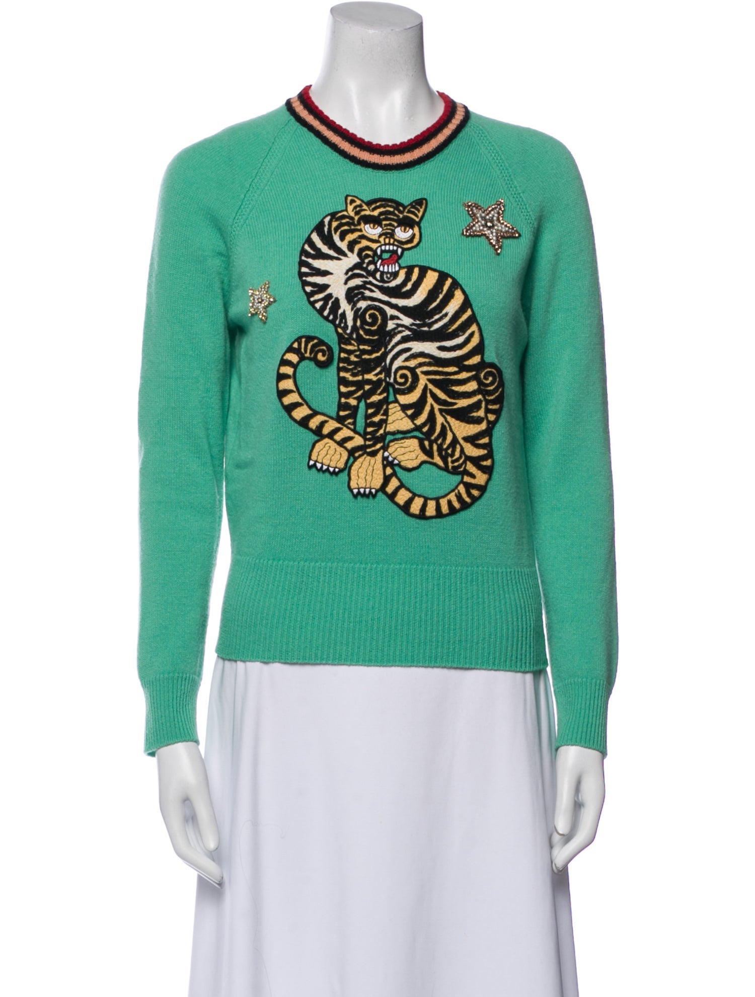 Gucci Wool Graphic Print Sweater