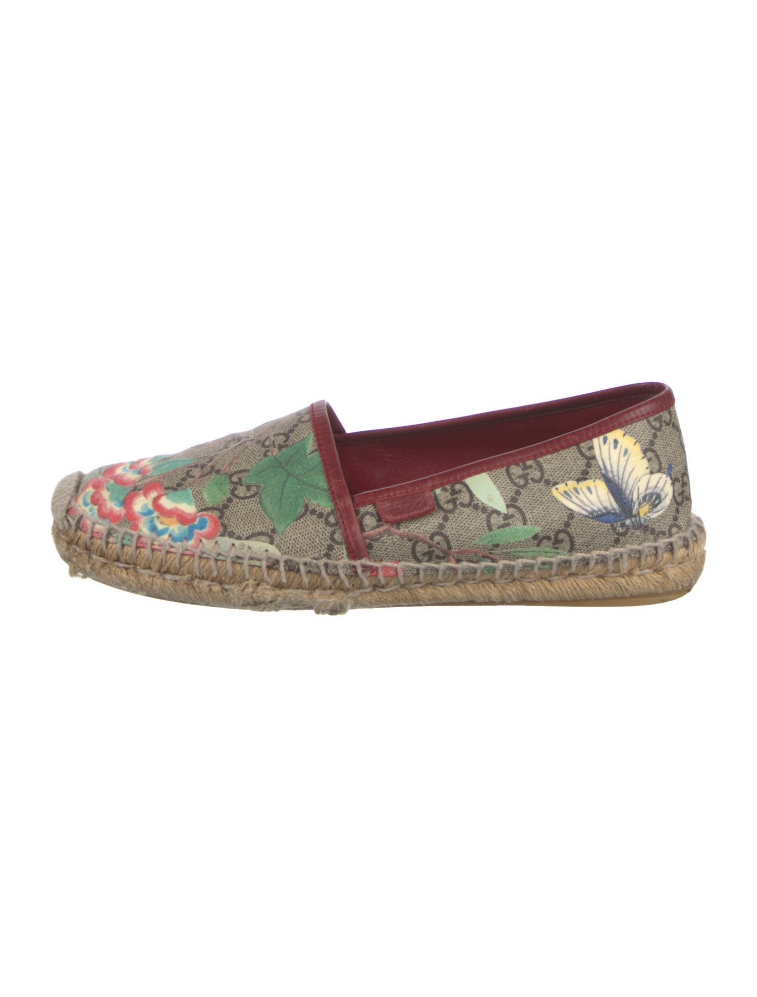 Gucci GG Supreme Whipstitch Trim Espadrilles