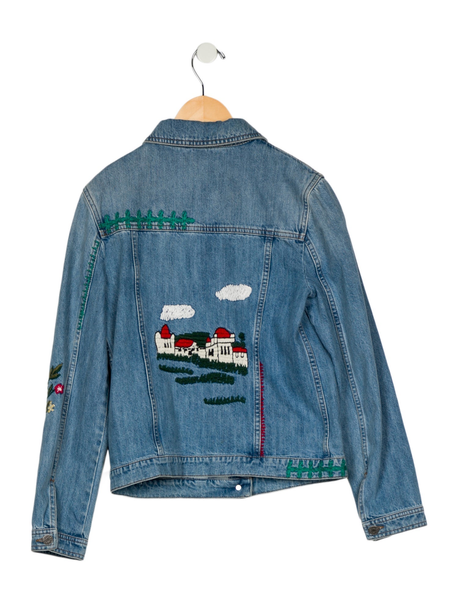 Gucci Kids Embroidered Denim Jacket