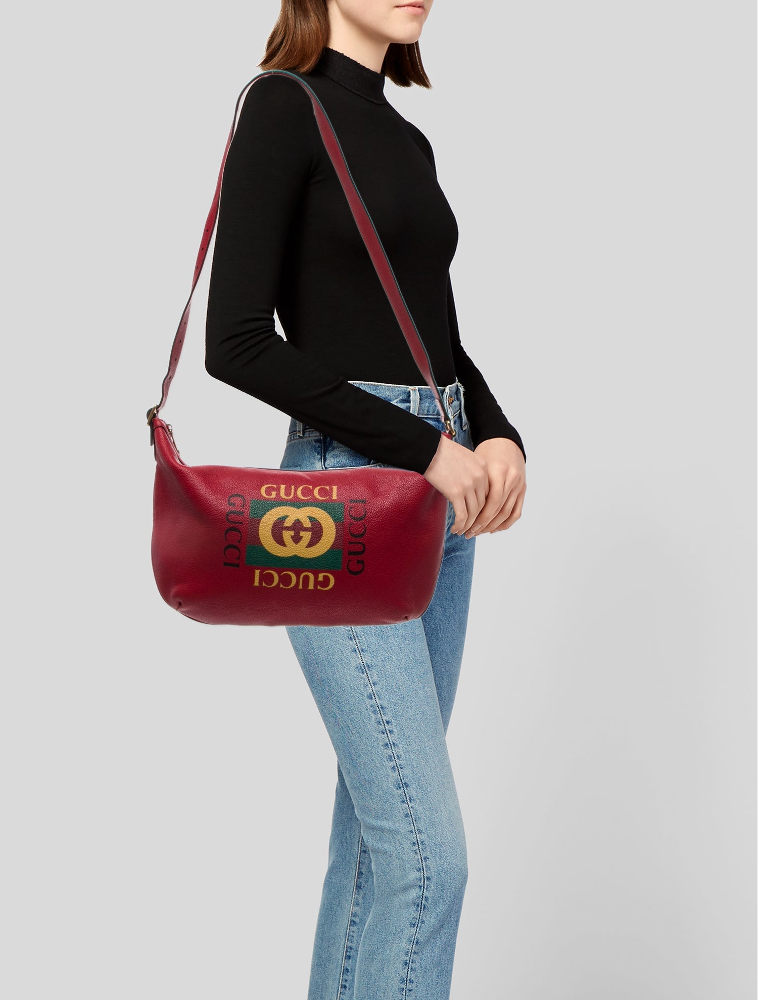 Gucci Web Half Moon Large