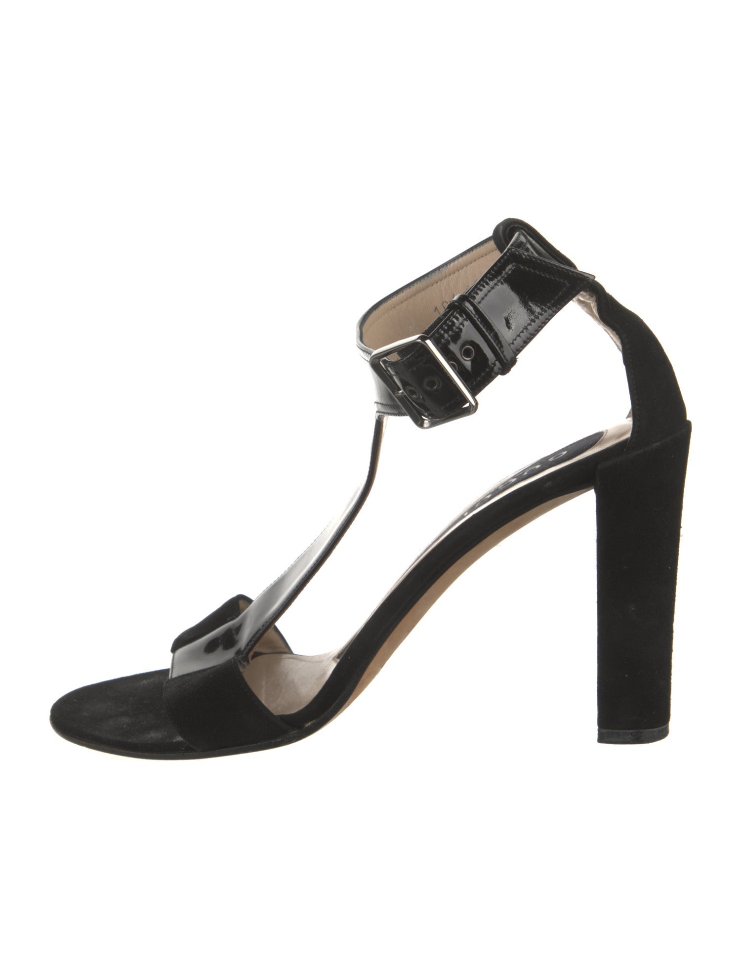 Gucci Suede T-Strap Sandals