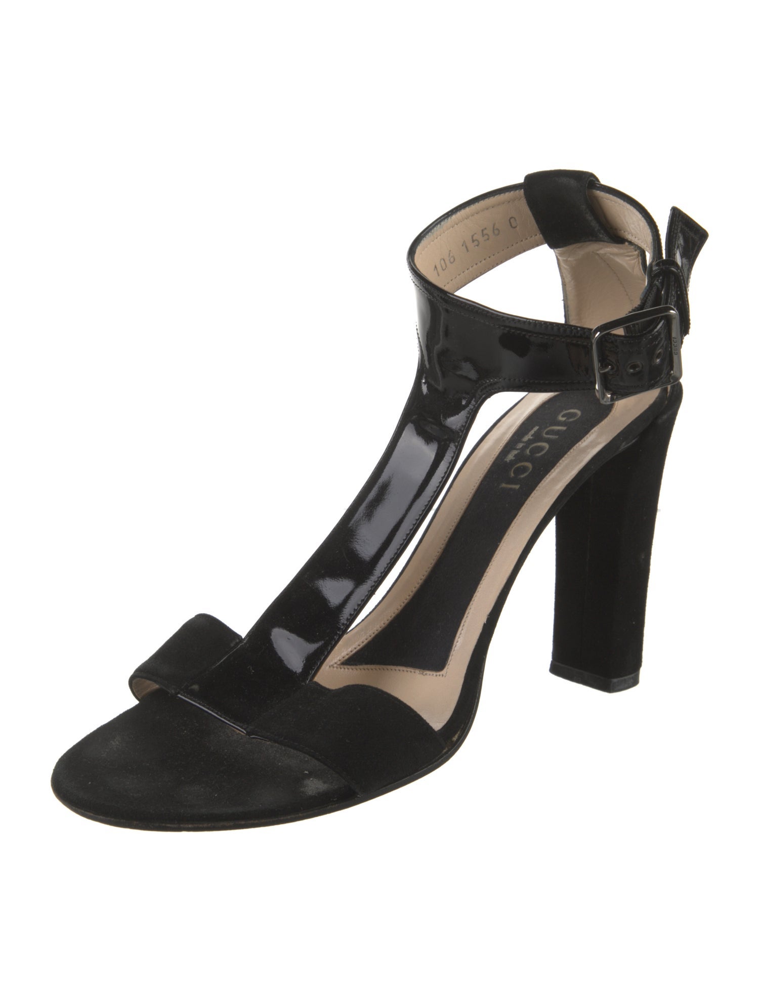 Gucci Suede T-Strap Sandals