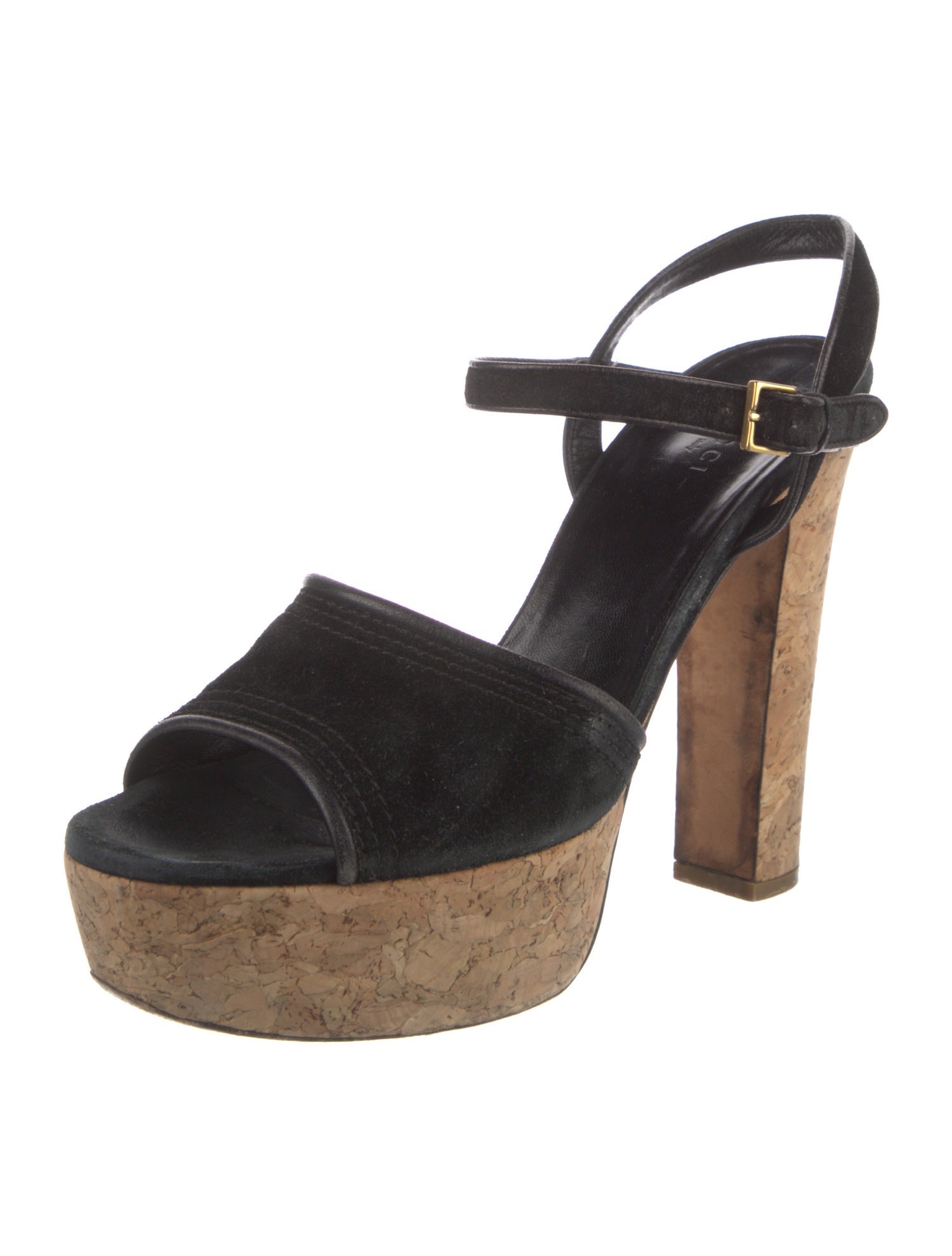 Gucci Suede Slingback Sandals