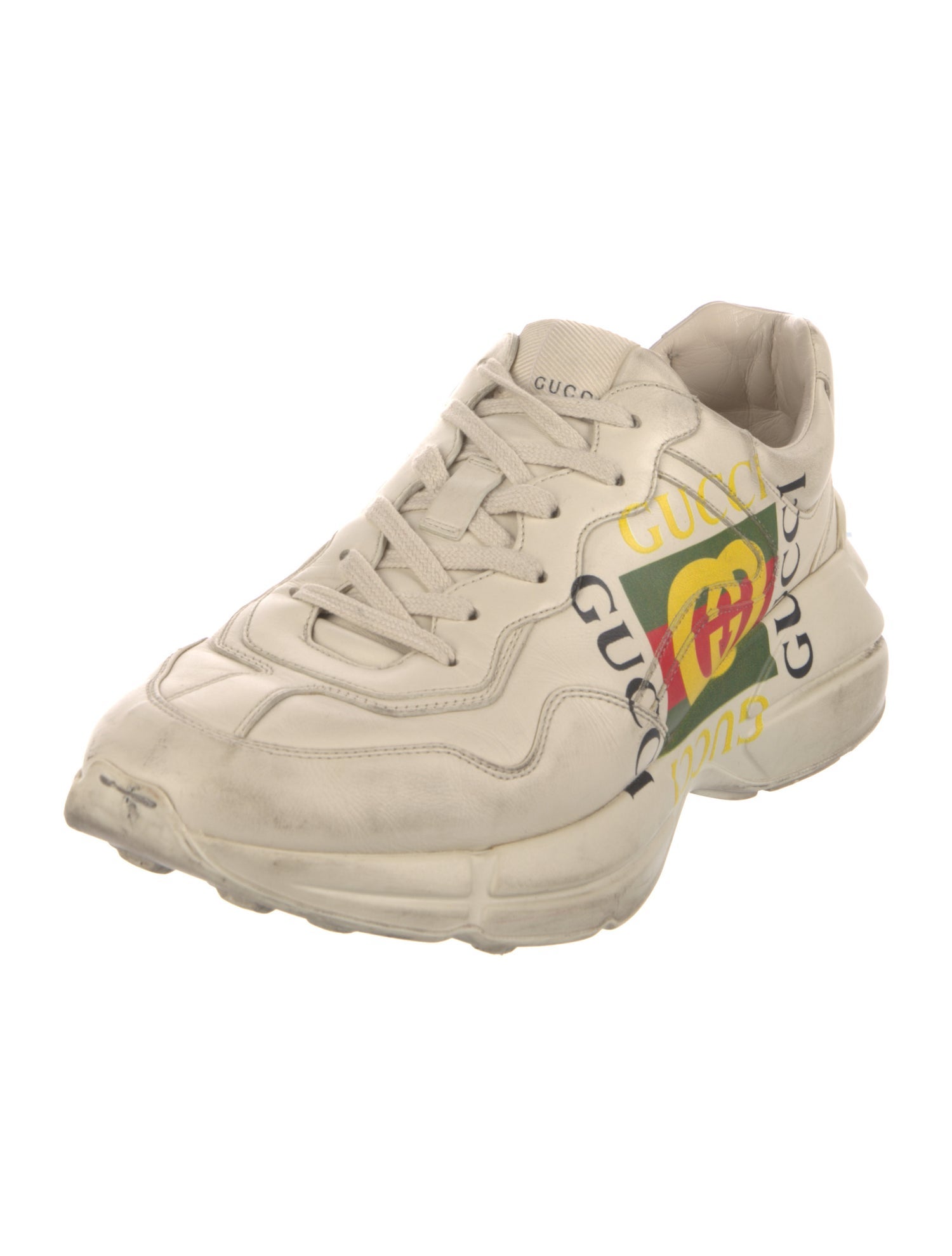 Gucci Web Accent Leather Sneakers