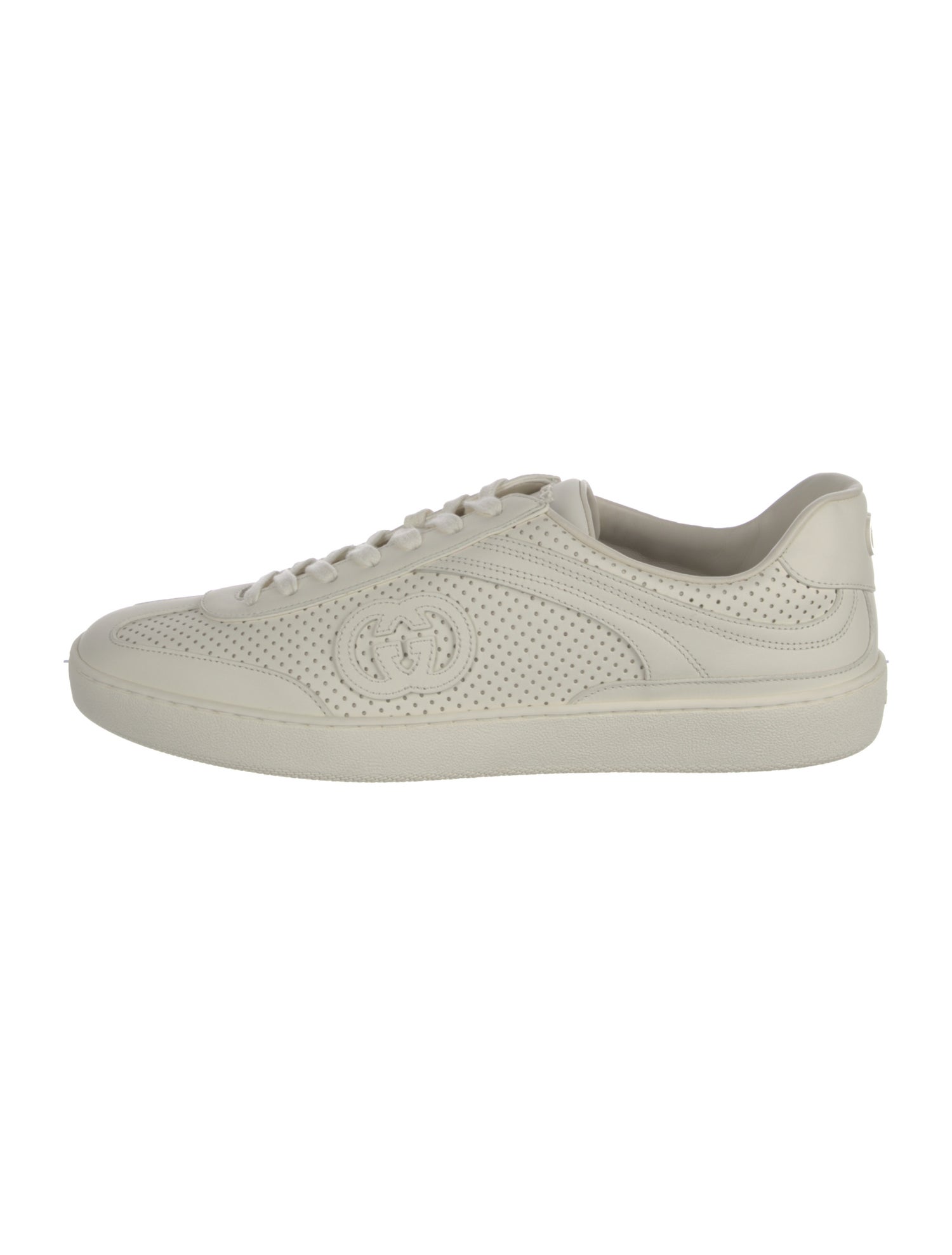 Gucci Web Accent Leather Sneakers