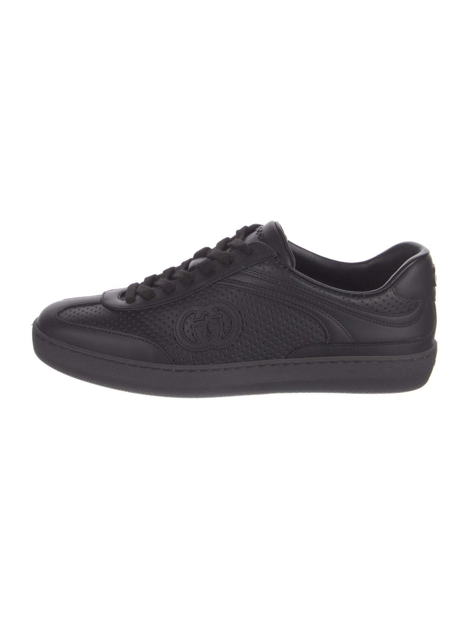 Gucci Interlocking G Logo Leather Sneakers