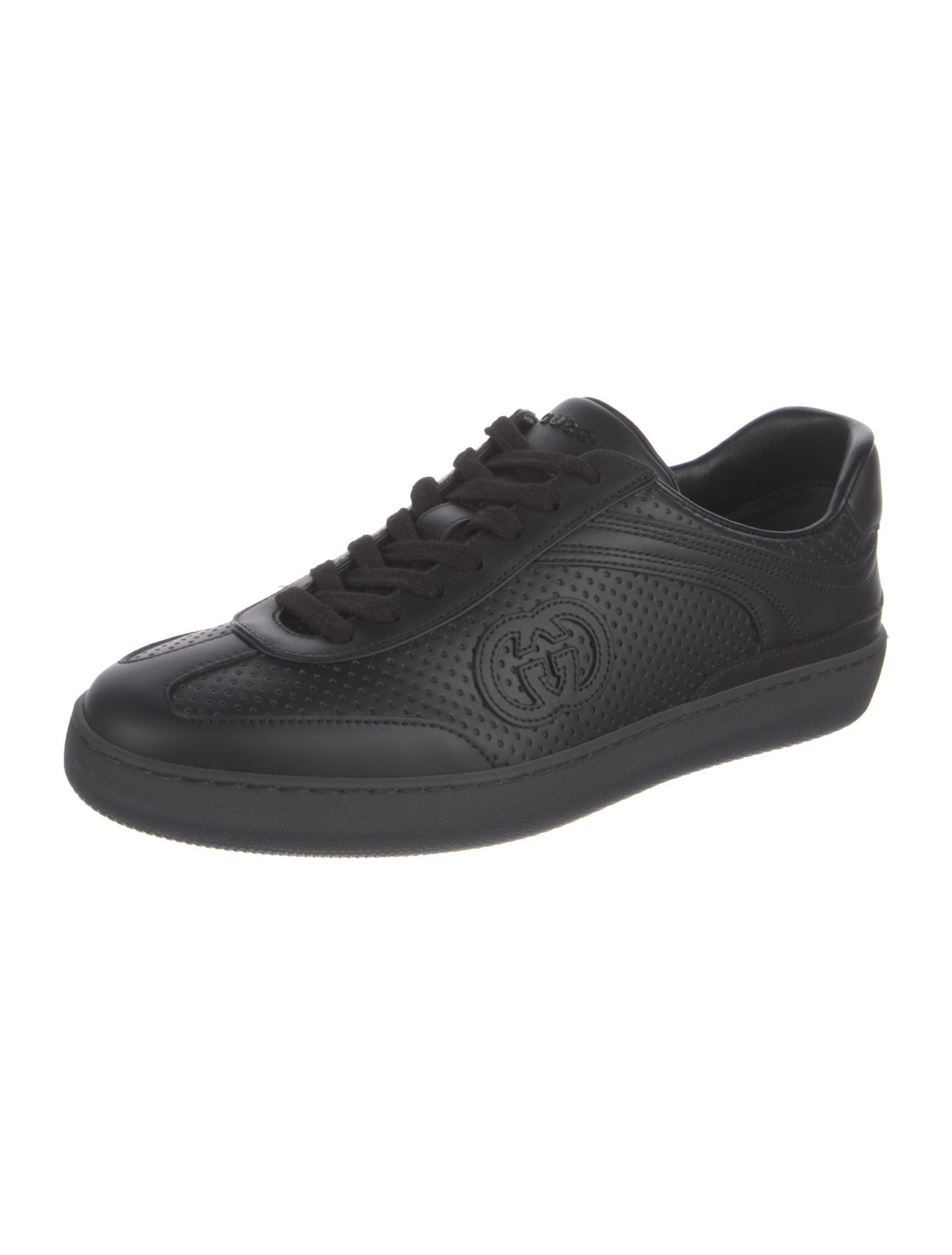 Gucci Interlocking G Logo Leather Sneakers