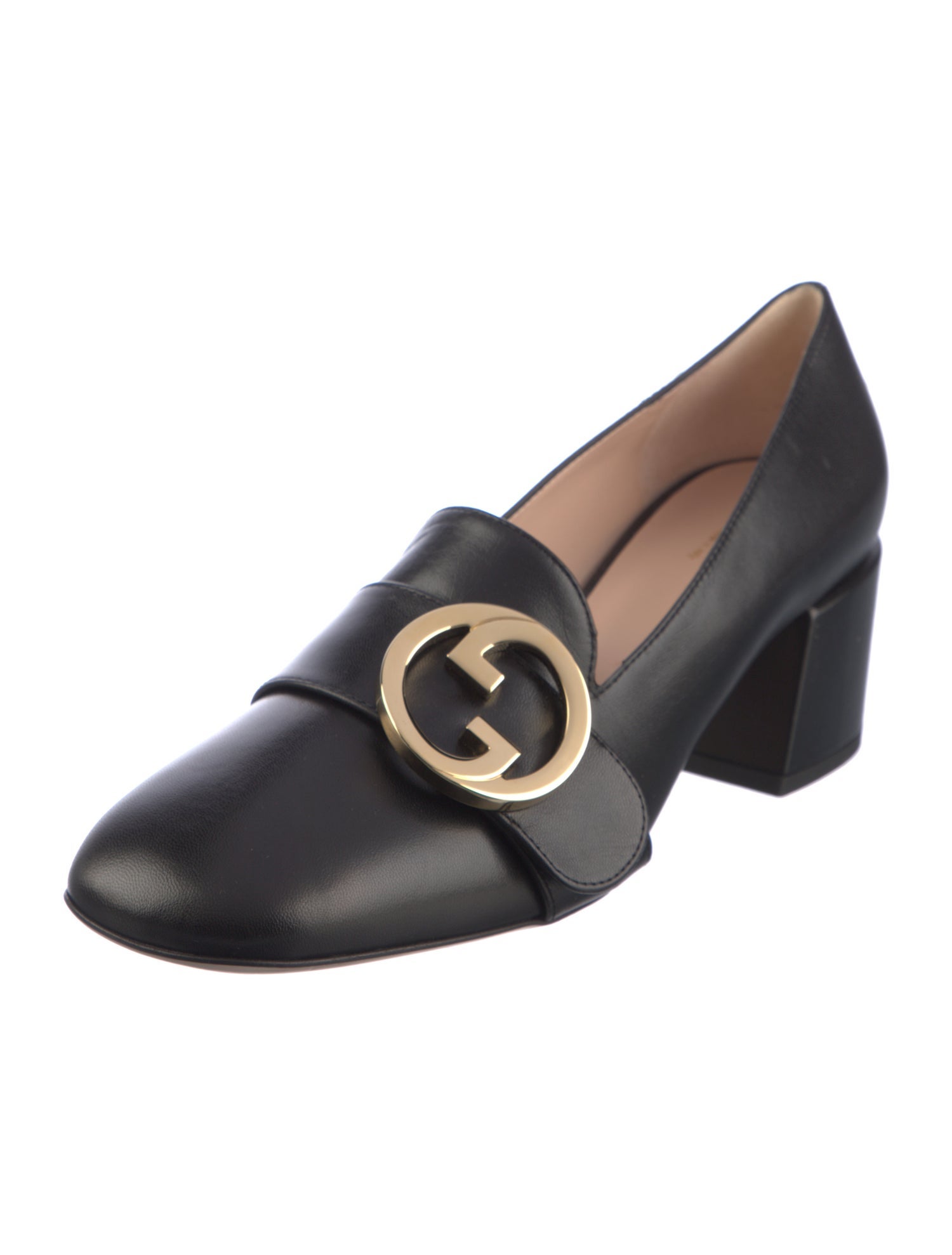 Gucci Interlocking G Logo Leather Pumps