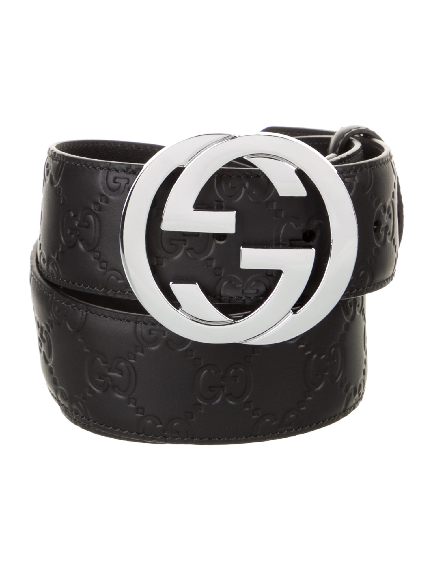 Gucci Interlocking G Logo Leather Waist Belt