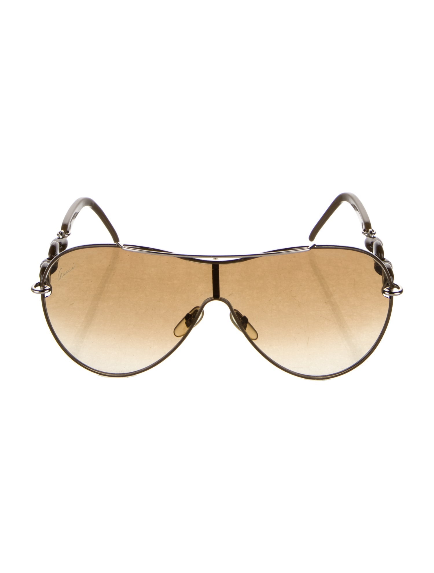 Gucci Interlocking G Logo Shield Sunglasses
