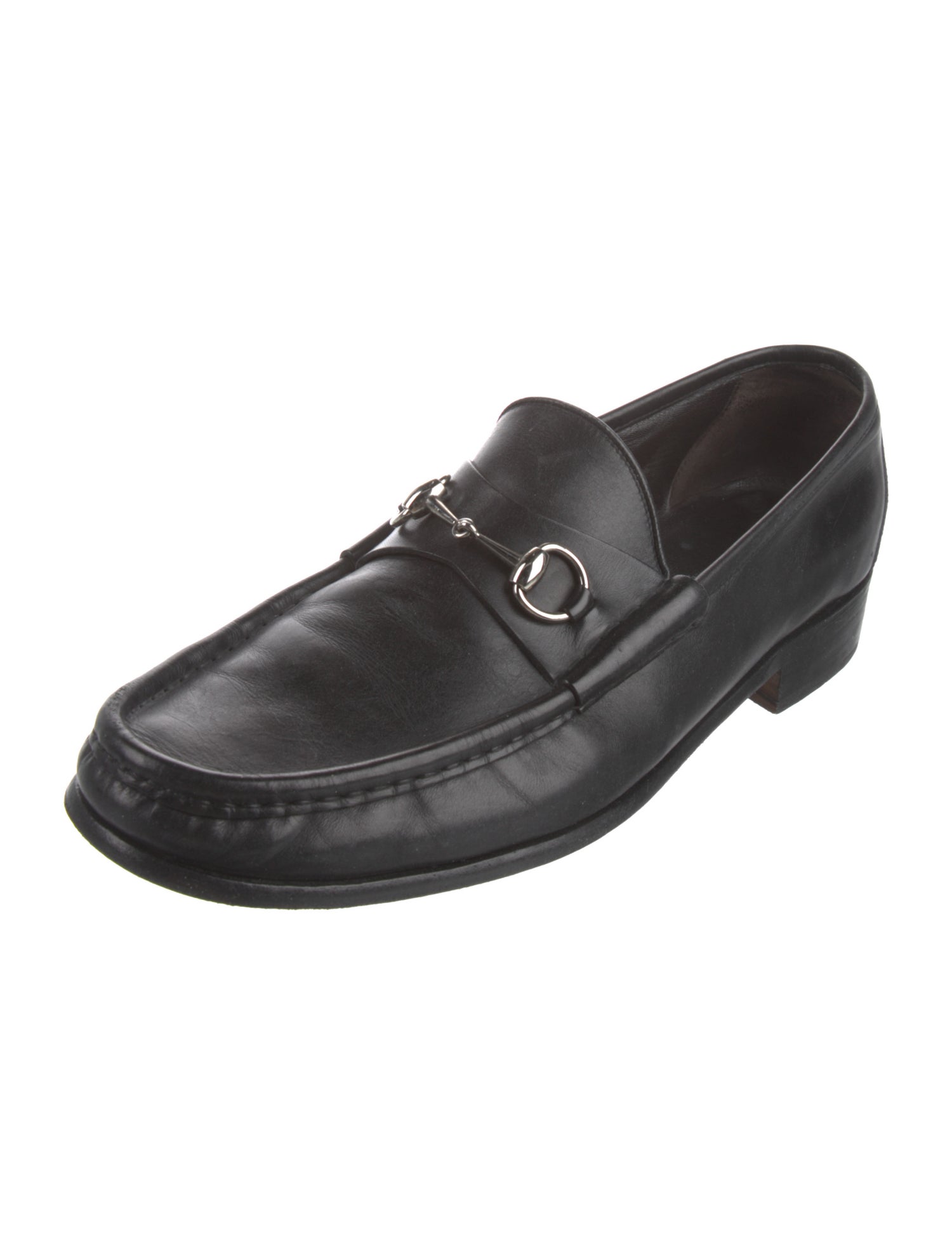 Gucci Horsebit Accent Leather Dress Loafers