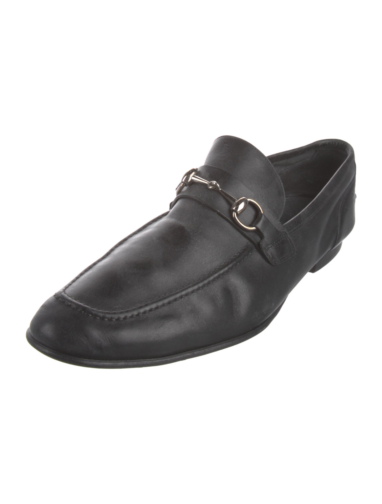 Gucci Horsebit Accent Leather Loafers