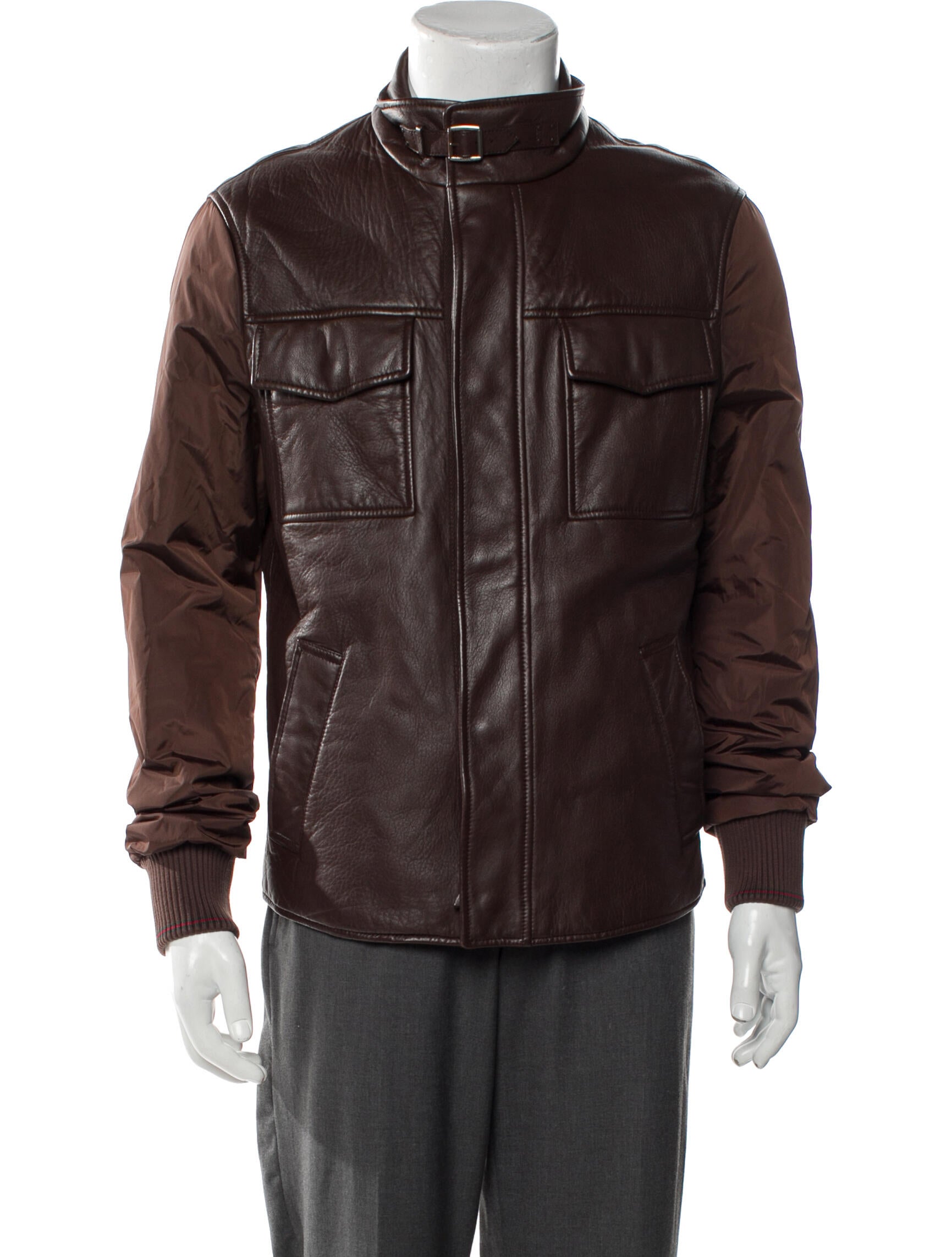 Gucci 2010's Leather Utility Jacket