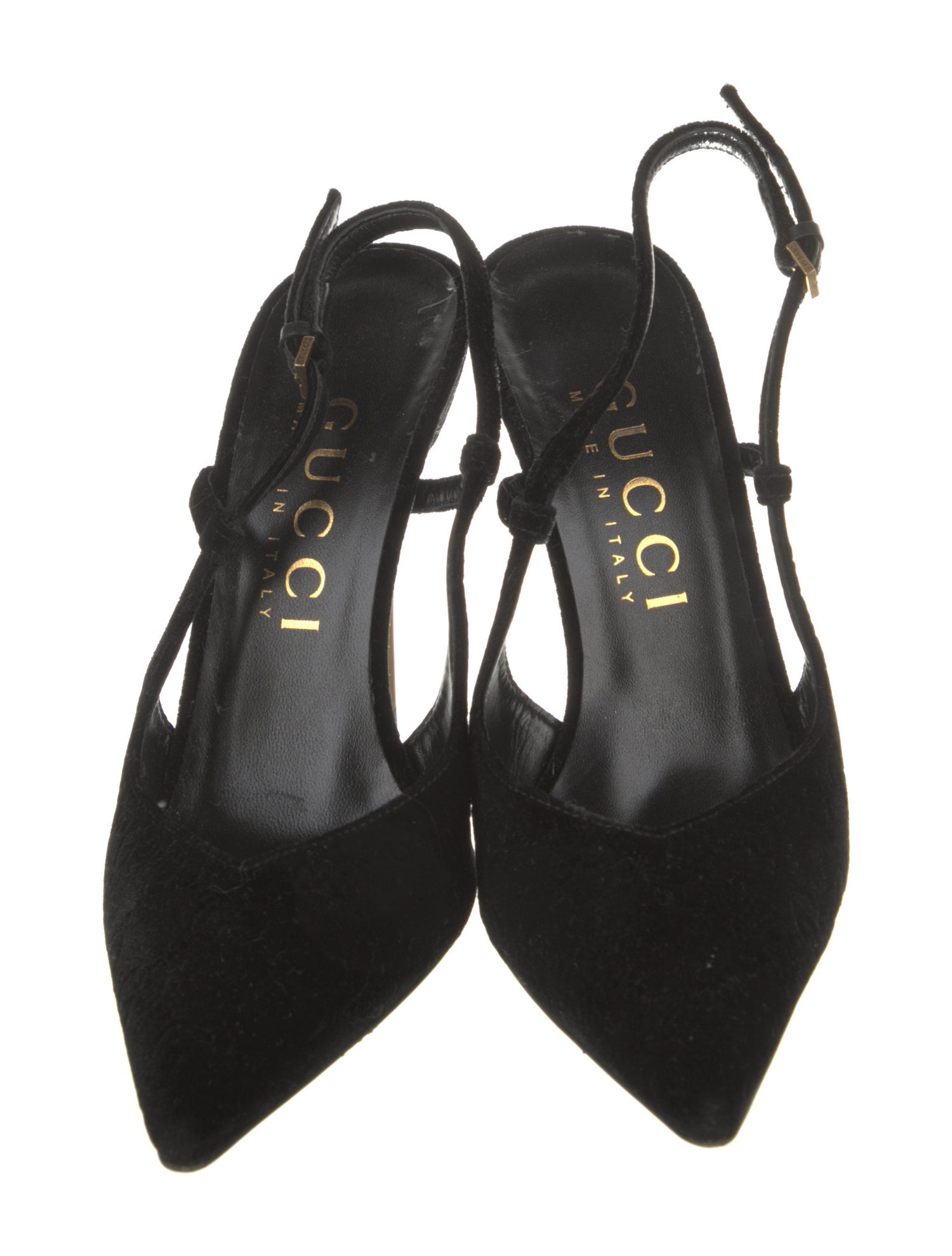 Gucci Velvet Slingback Pumps